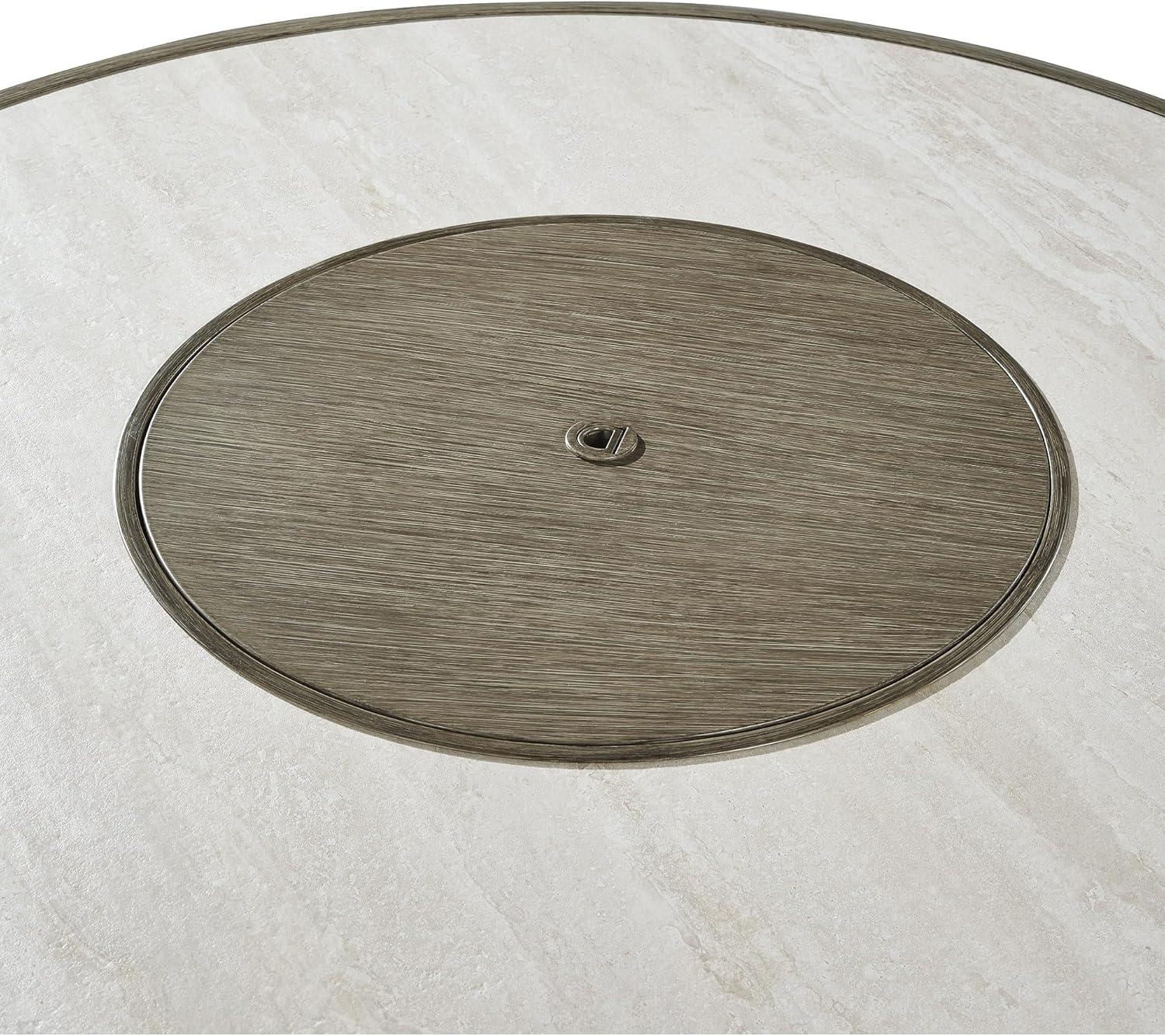 Signature Design by Ashley Rainier Ranch Beige Fire Pit Table
