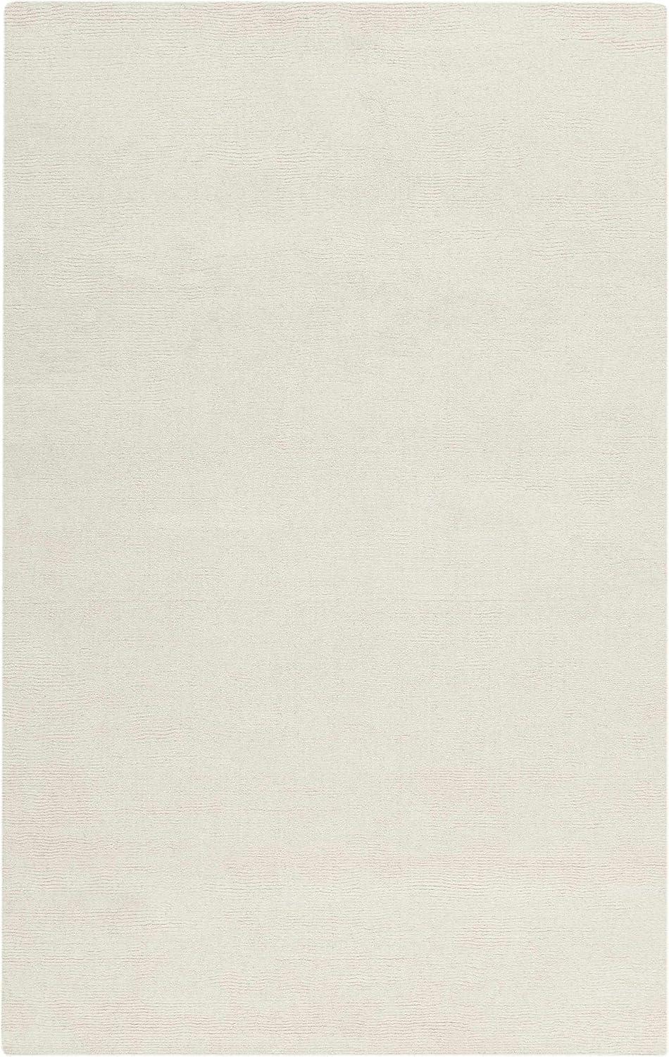 Hauteloom Brockton Solid Wool Modern Farmhouse X-Large Area Rug - Suitable for Living Room Bedroom -%100 Wool - Hand Loomed - Medium Pile - Beige, Cream - 9' x 13'