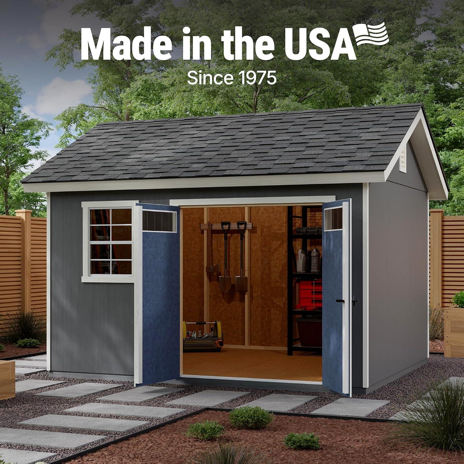 Handy Home Products Beachwood 8 ft. x 12 ft. Wood Storage Shed