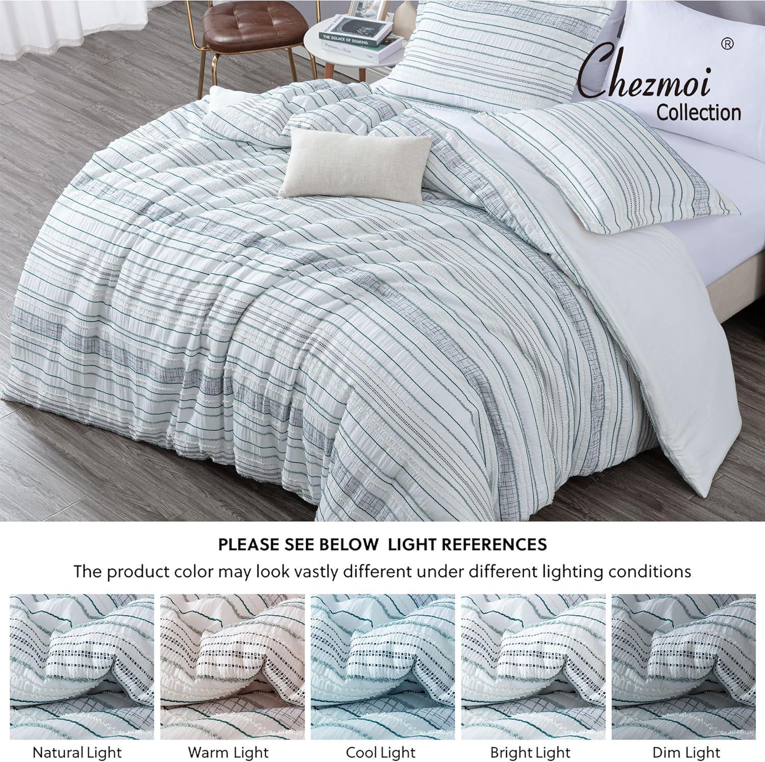 Twin White Microfiber Comforter Set with Accent Pillow