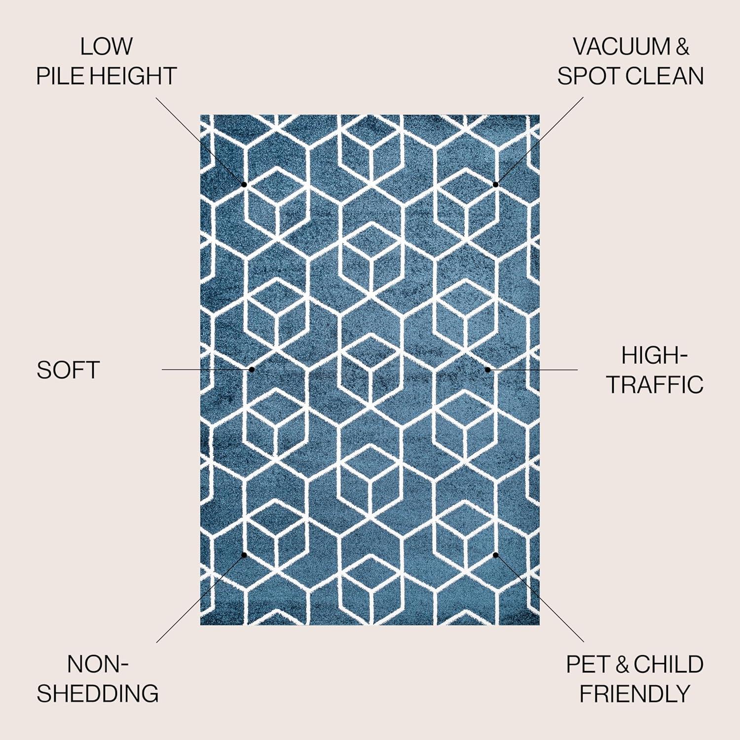 Tumbling Blocks Modern Geometric Area Rug - JONATHAN Y