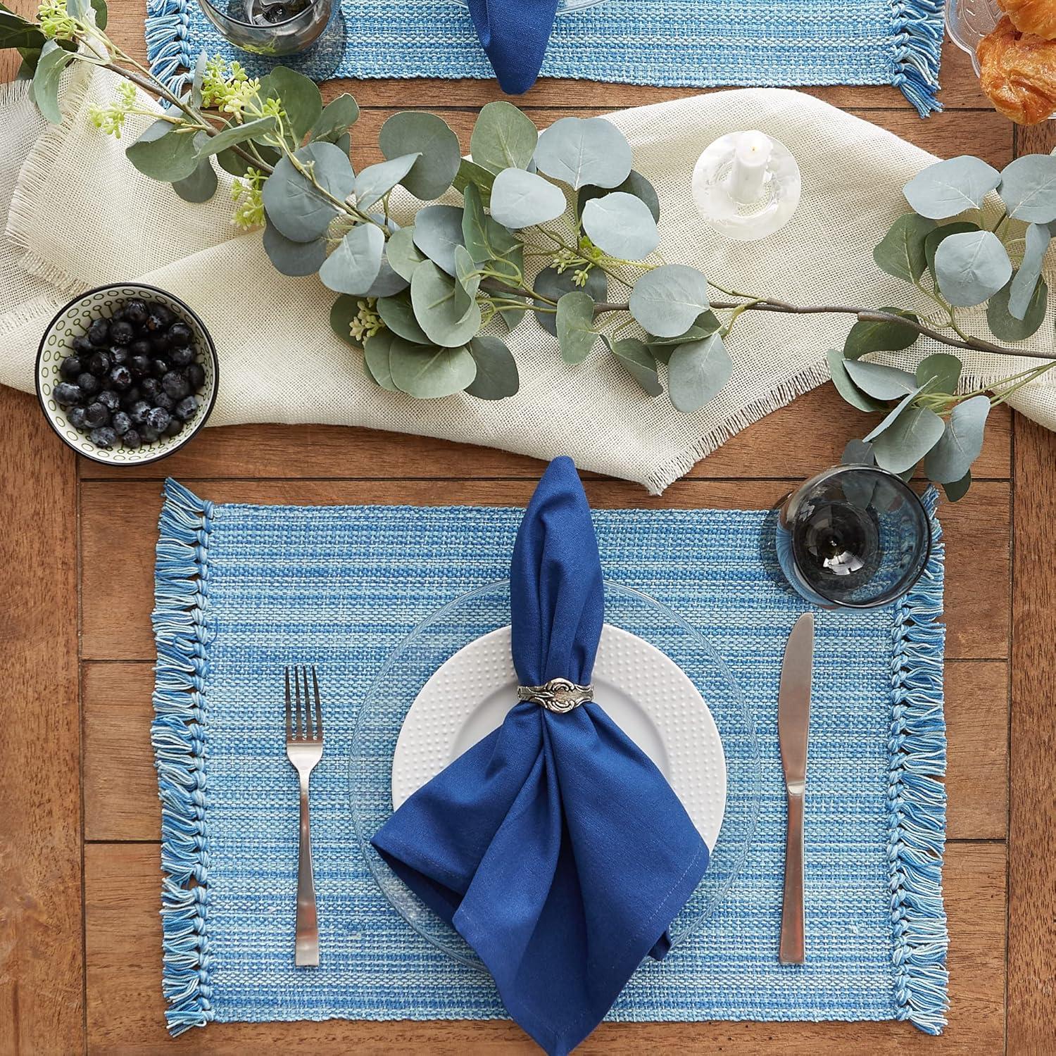Design Imports Navy Solid Napkin Set/6