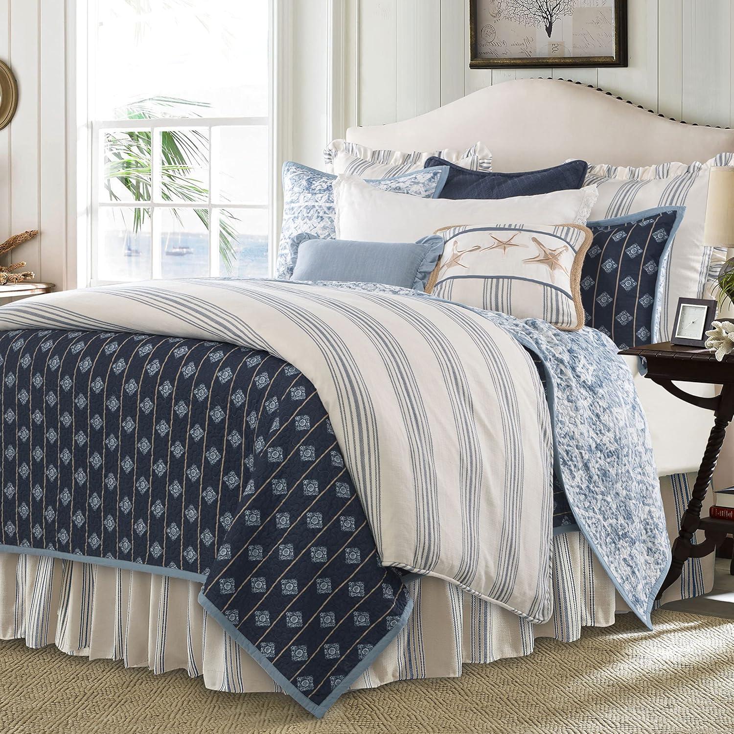 HiEnd Accents Skyler Coastal Cotton Abstract Quilt Set