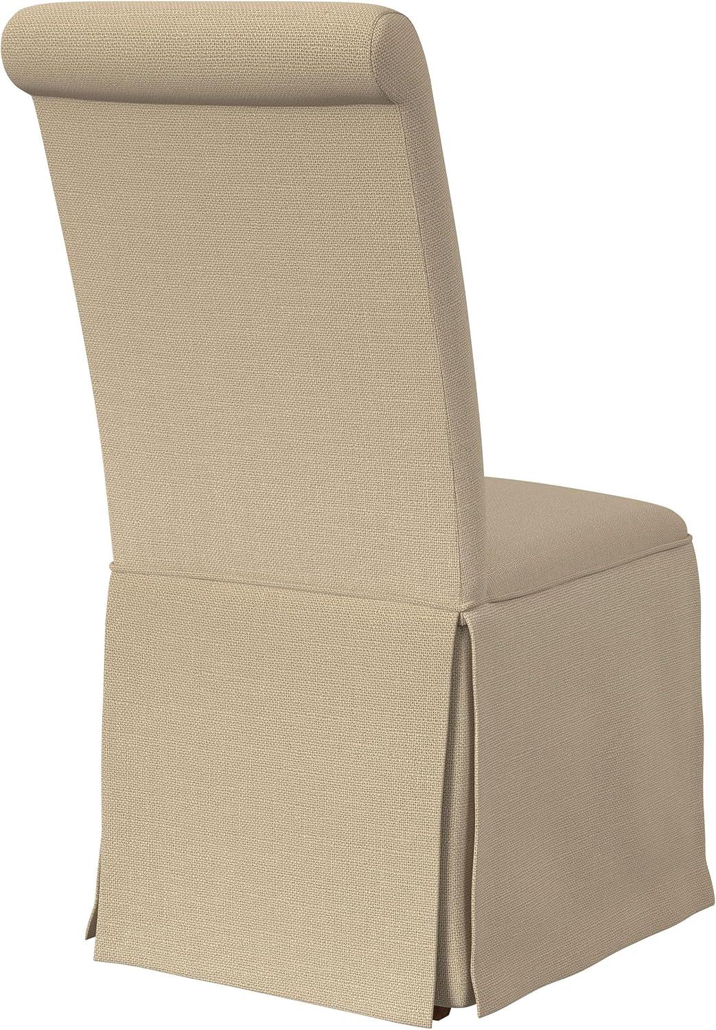 Coaster Shawna Fabric Upholstered Skirted Dining Chair in Khaki