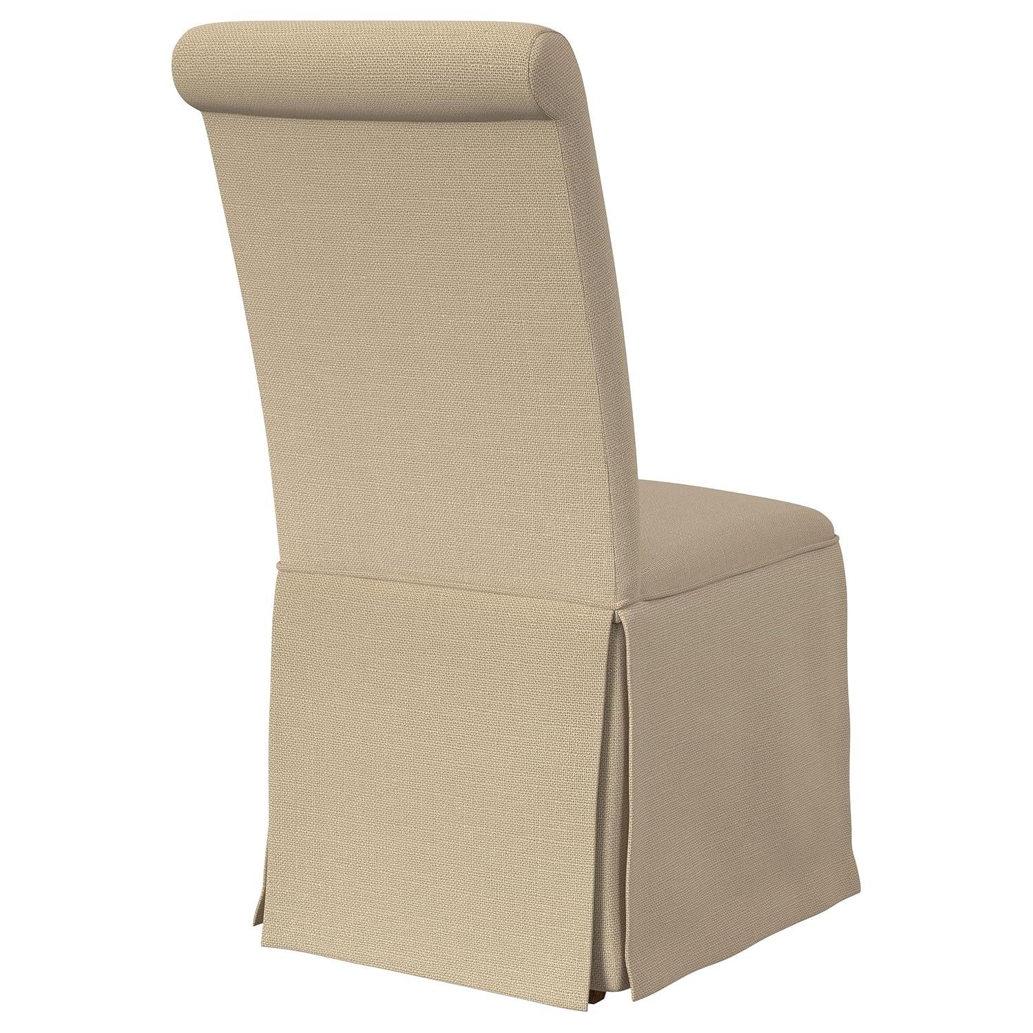 Coaster Shawna Fabric Upholstered Skirted Dining Chair in Khaki
