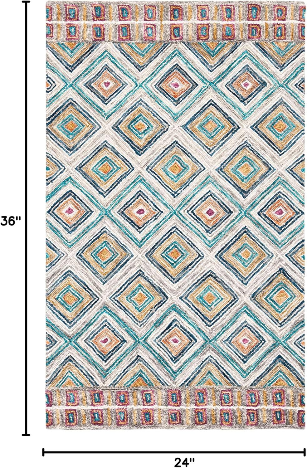 SAFAVIEH Aspen Maurice Geometric Wool Area Rug, Green/Red, 2' x 3'