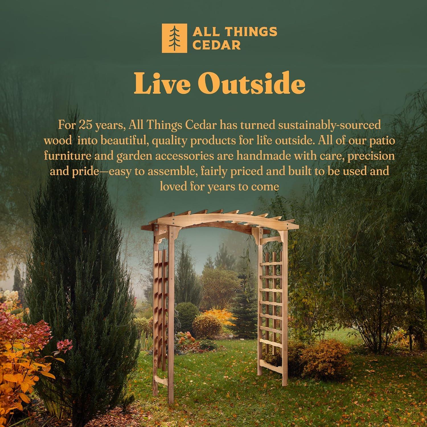 All Things Cedar GA87 Garden Arbor - 60L x 25W x 86H