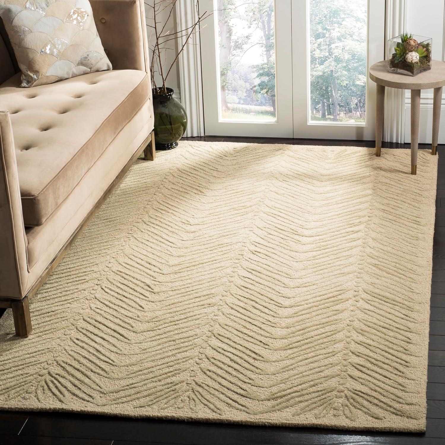 SAFAVIEH Martha Stewart Urban Chevron Floral Area Rug, Milk Pail Green, 2'6" x 4'3"