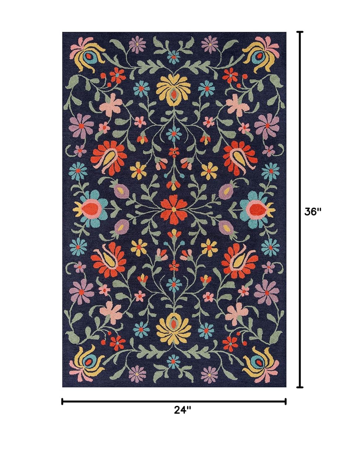 Momeni Newport Floral Farmhouse Area Rugs, Beige