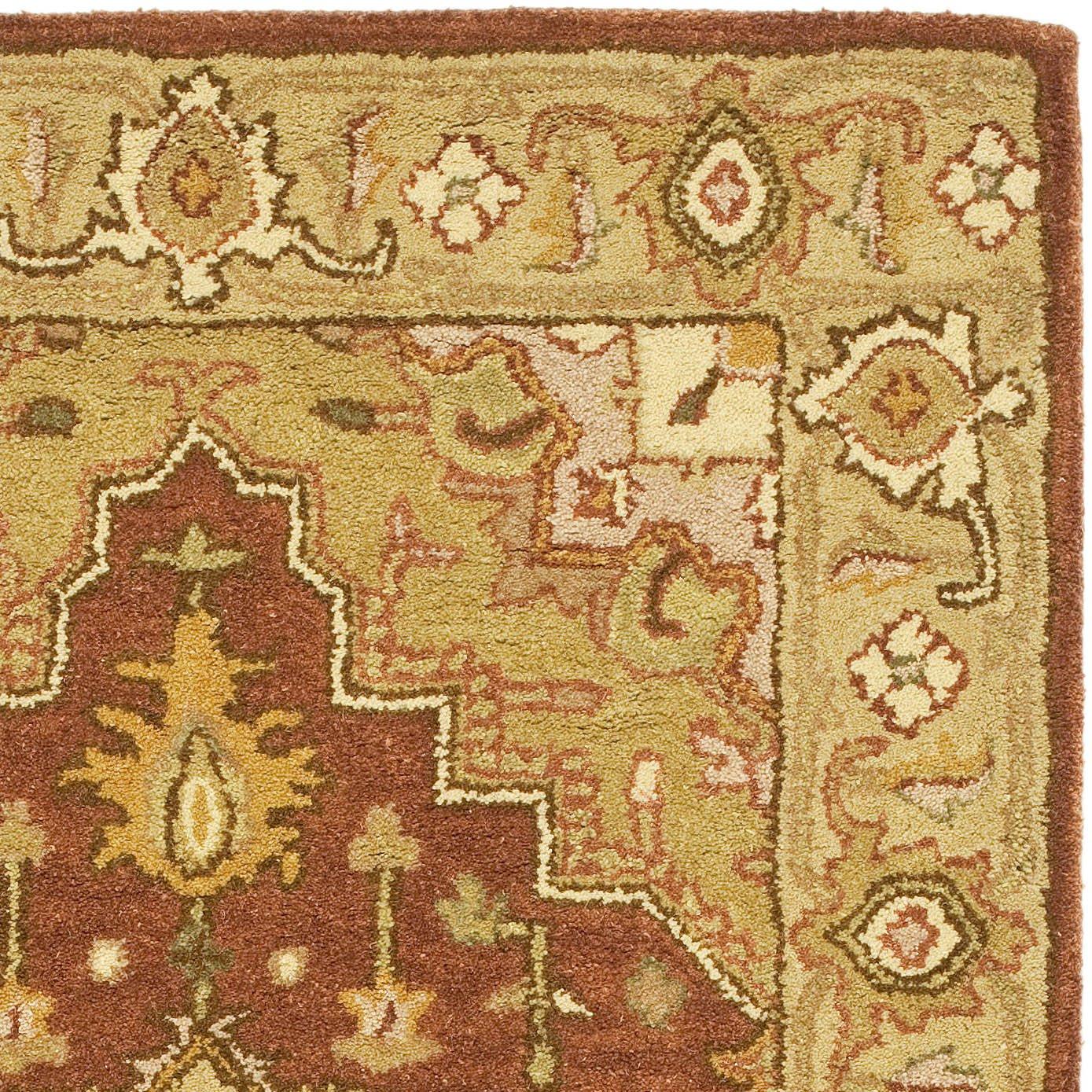 Heritage HG345 Hand Tufted Area Rug - Rust/Gold - 3'x5' - Safavieh.
