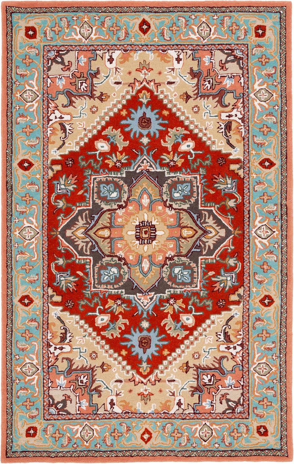 Heritage HG625 Handmade Area Rug - 5'x8' - Red/Pink - Safavieh