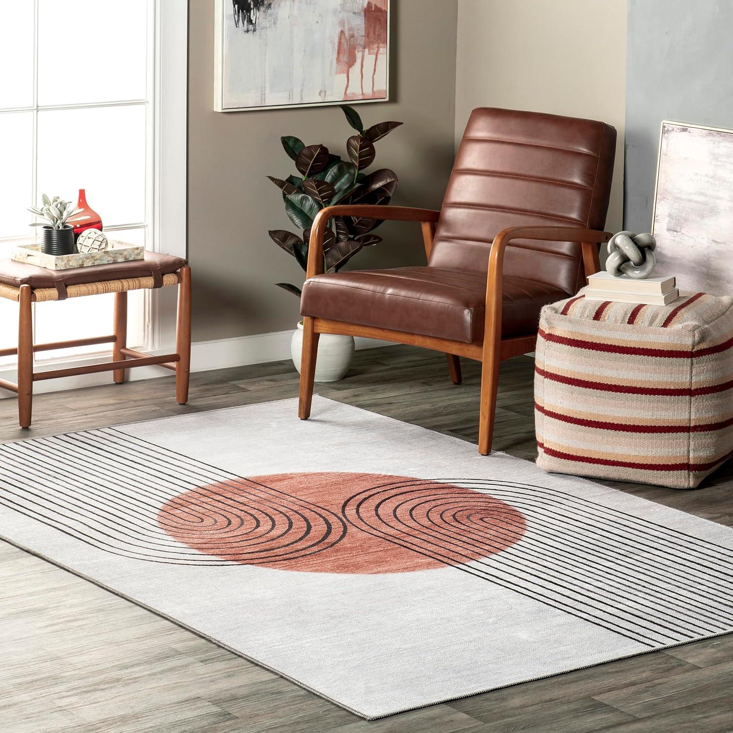 Nuloom Martine Abstract Sun Machine Washable Indoor Area Rug