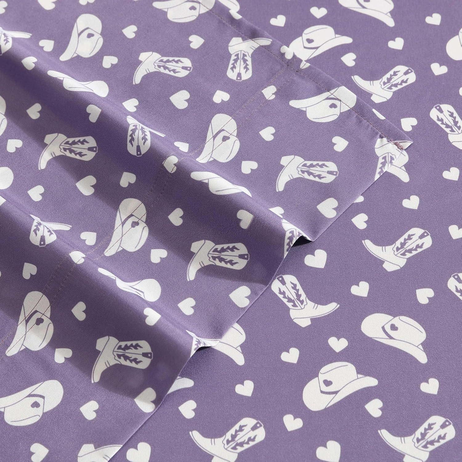 Betsey Johnson Cowgirl Disco Purple Full Sheet Set