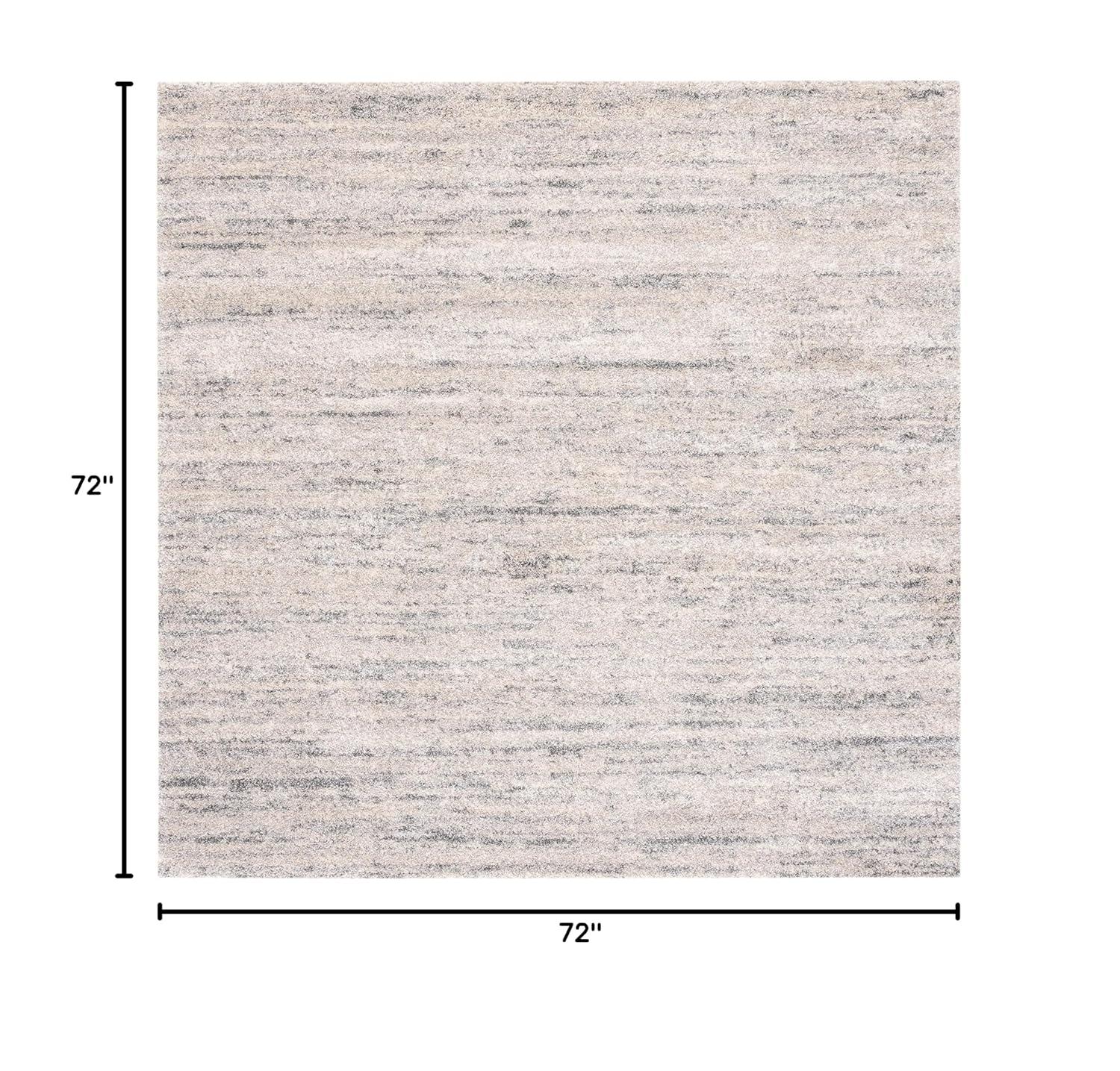 Retro RET2133 Power Loomed Indoor Area Rug - 6'x6' - Ivory/Dark Grey - Safavieh