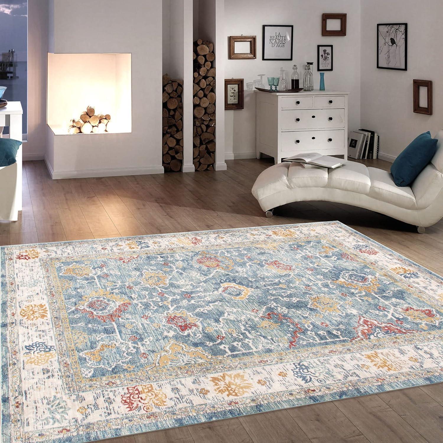 Pasargad Heritage Oriental Light Blue Area Rug