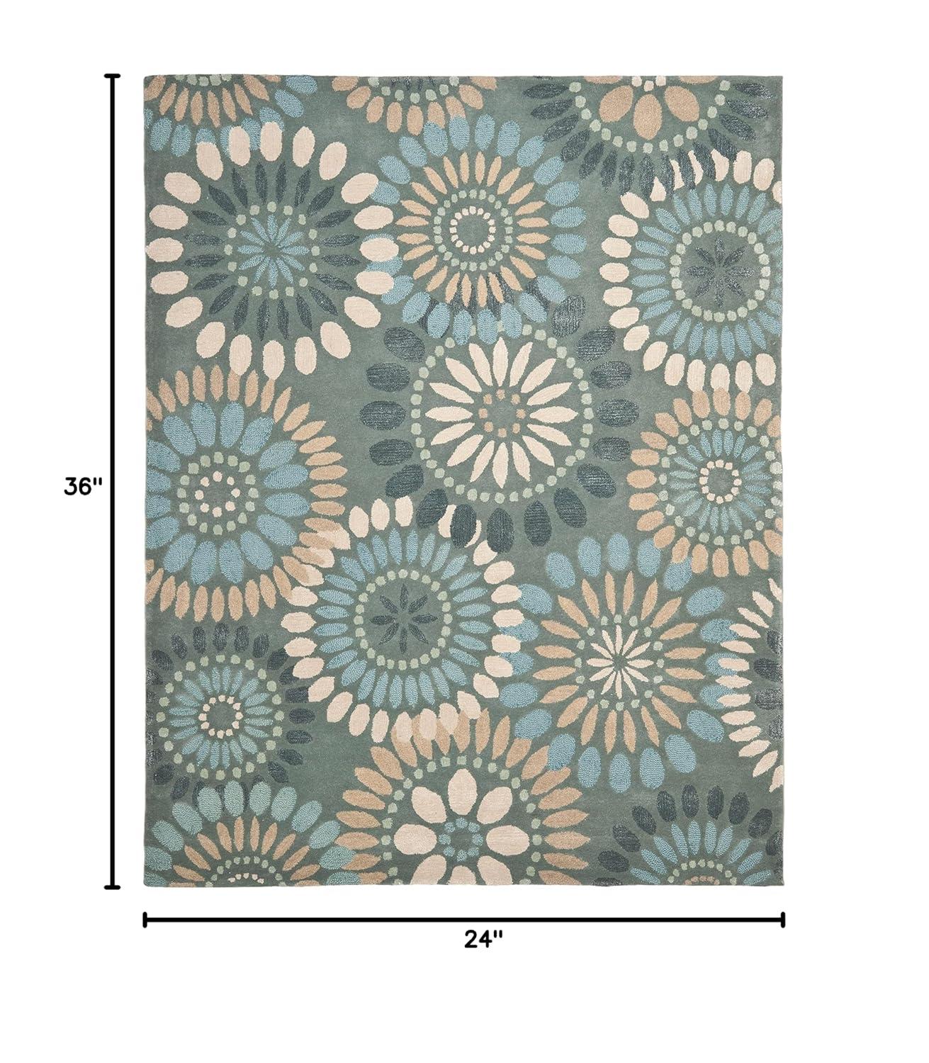 World Menagerie Arber Jardin Hand Tufted Wool Floral Rug