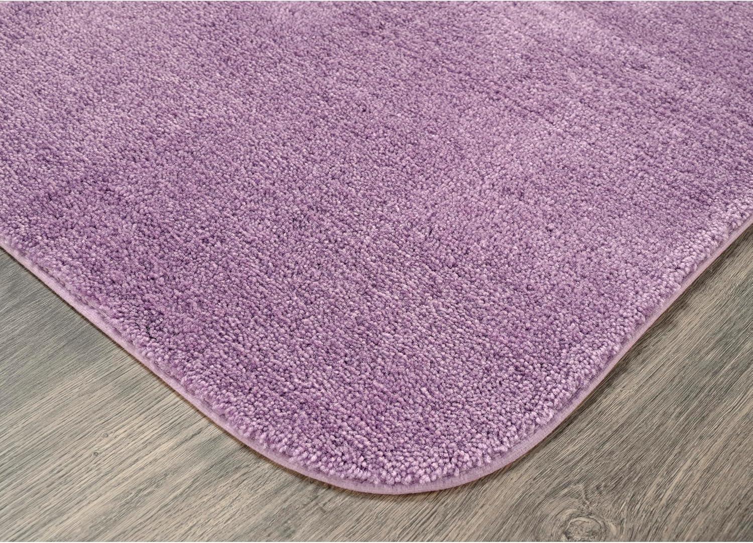 2pc Traditional Nylon Washable Bathroom Rug Set Purple - Garland Rug: Machine Made, Tufted, Latex Backing