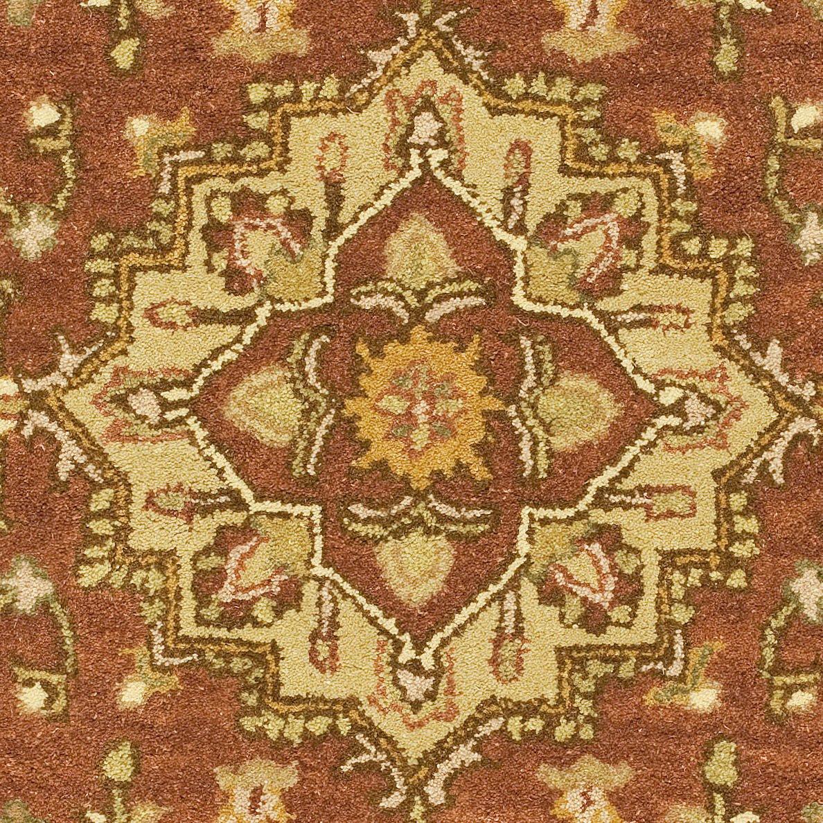 Heritage HG345 Hand Tufted Area Rug - Rust/Gold - 3'x5' - Safavieh.