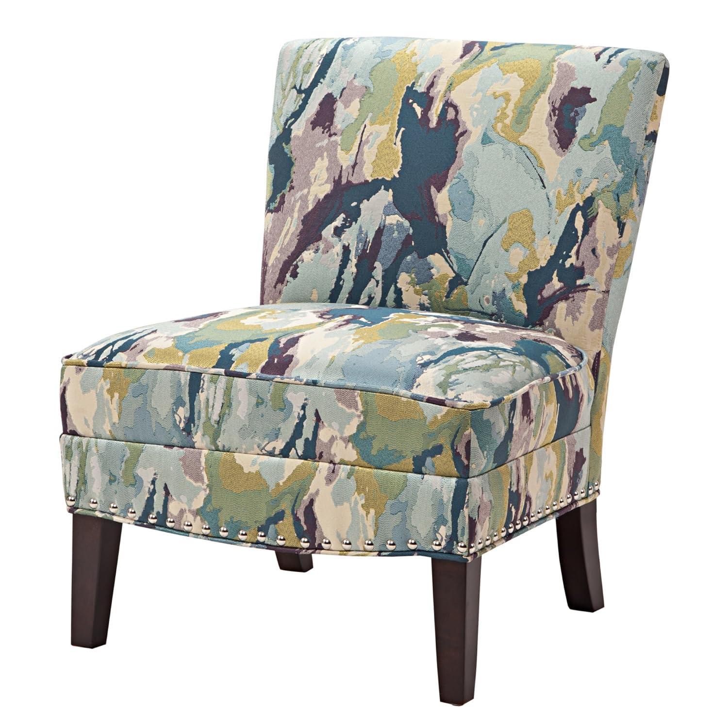 Laura Accent Chairs Cream - Madison Park: Modern Slipper Style, Acrylic Legs, Living Room Furniture