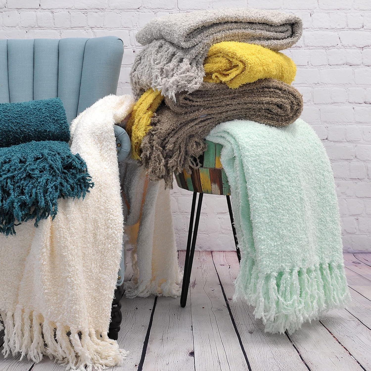 Home Soft Things Fluffy Handmade Throw Blanket