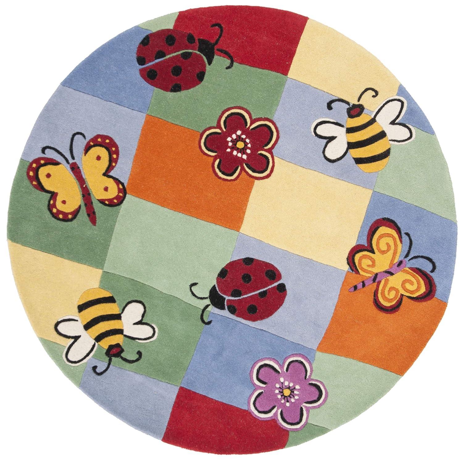 Safavieh Kids SFK753 Hand Tufted Indoor Area Rug - Multi - 6' Round - Safavieh