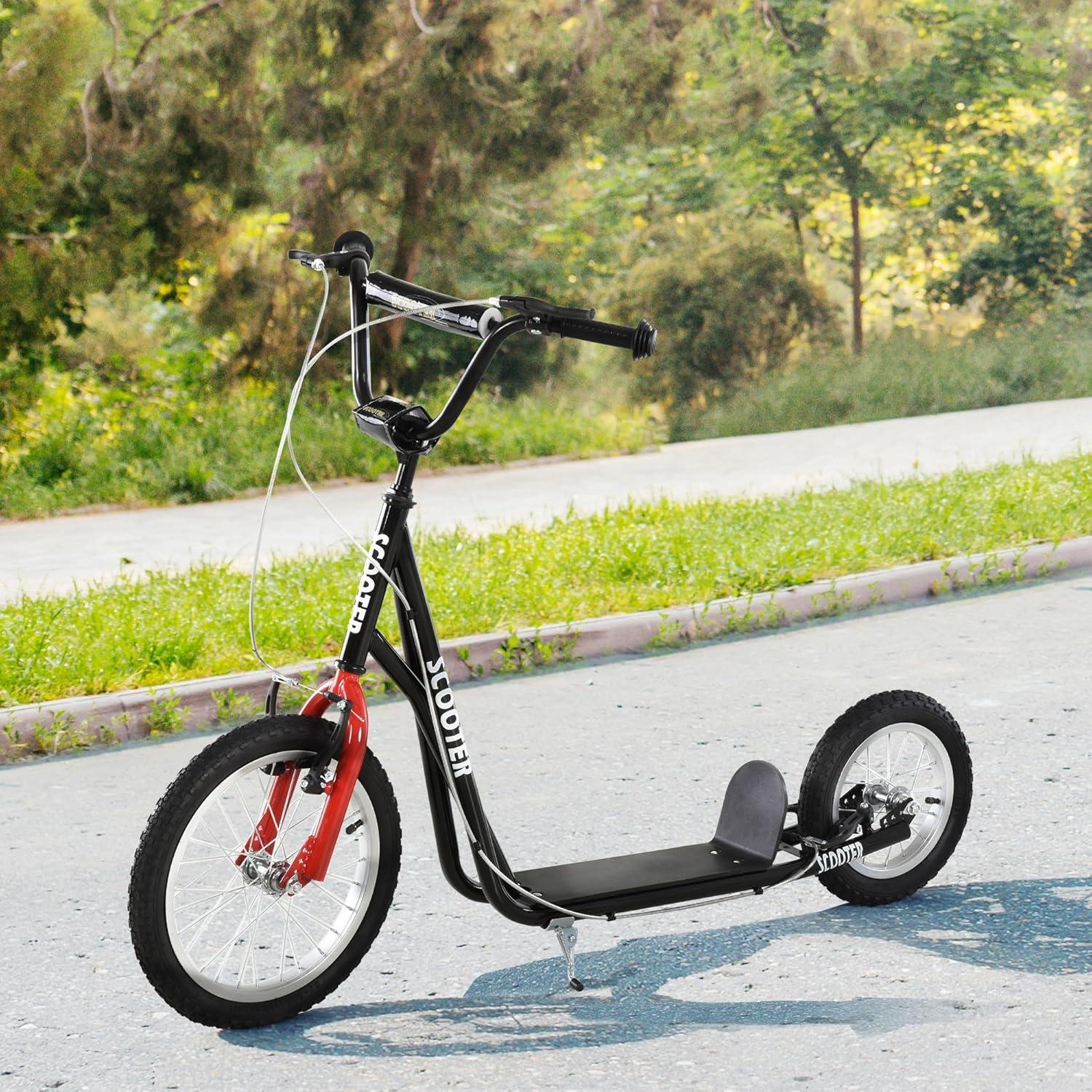 Green Adjustable Steel Frame Youth Kick Scooter