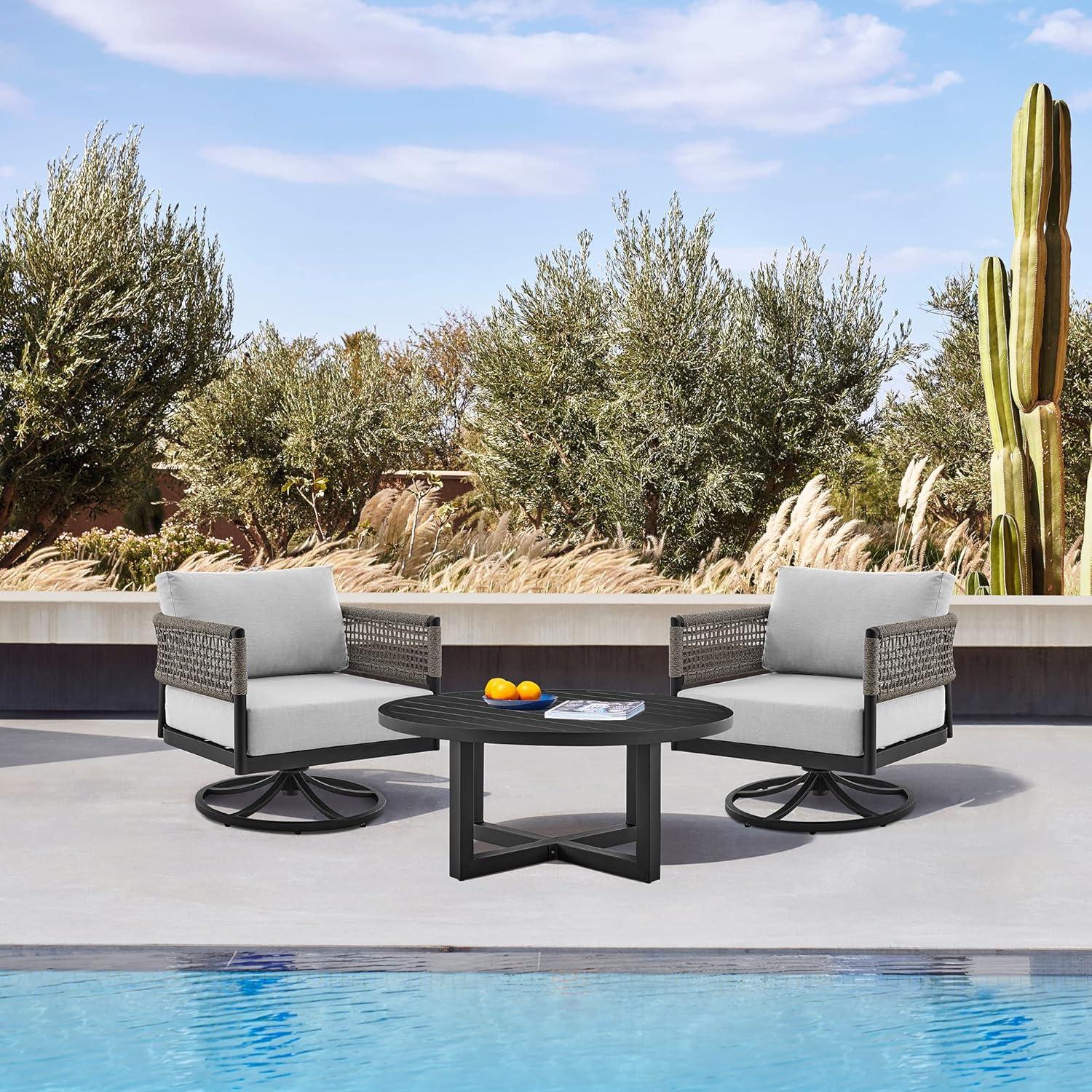 Chaker 42'' Metal Outdoor Coffee Table