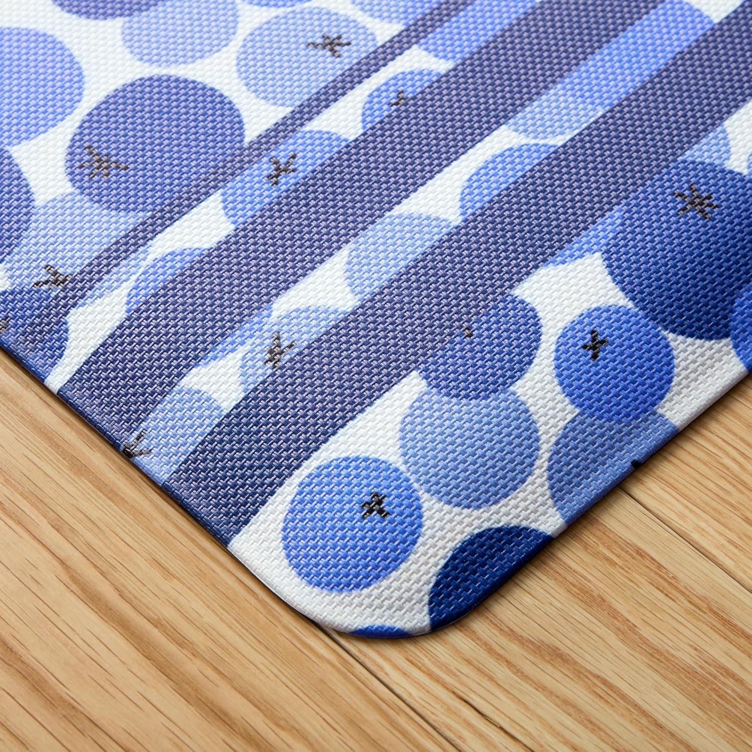 Sur La Table Kitchen Essentials SUR LA TABLE KITCHEN ESSENTIALS Fresh Blueberries Fruit Kitchen Mat Blue/White
