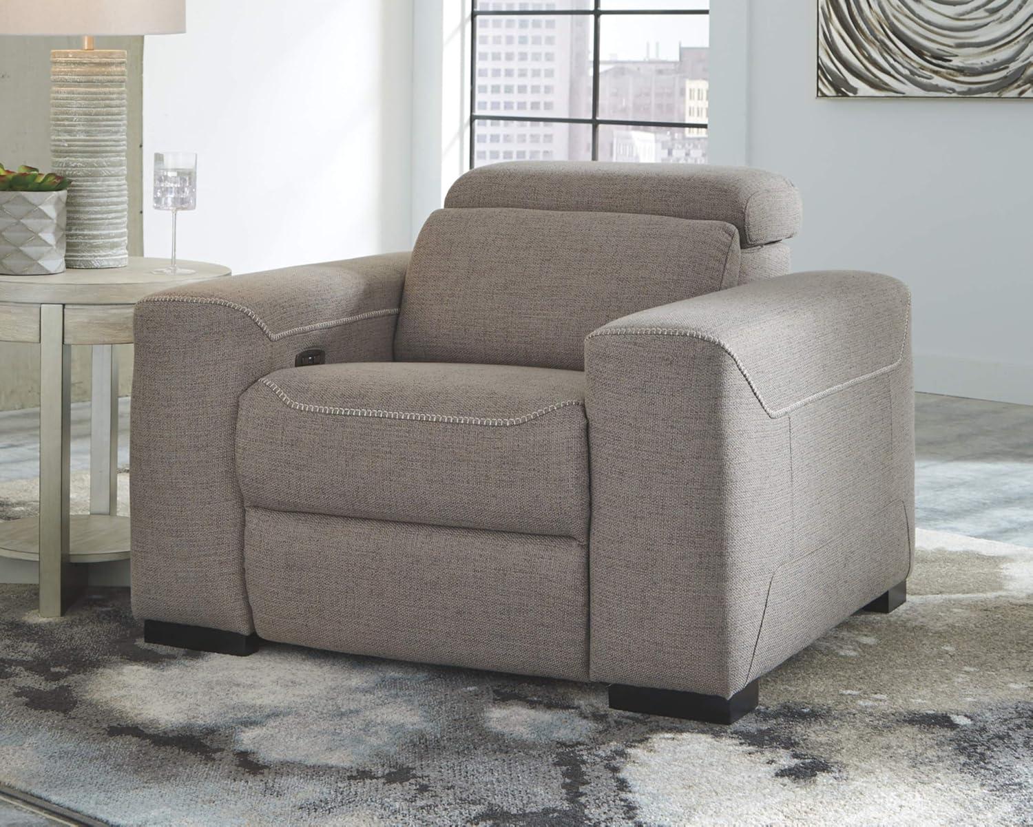 Signature Design by Ashley Mabton Power Recliner in Gray