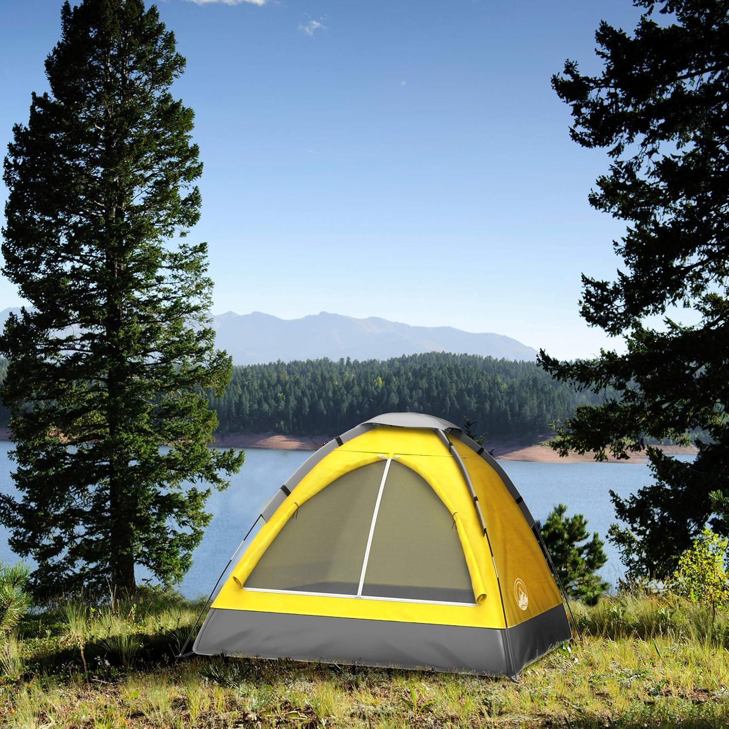 2 Person Camping Tent with Rain Fly and Carrying Bag