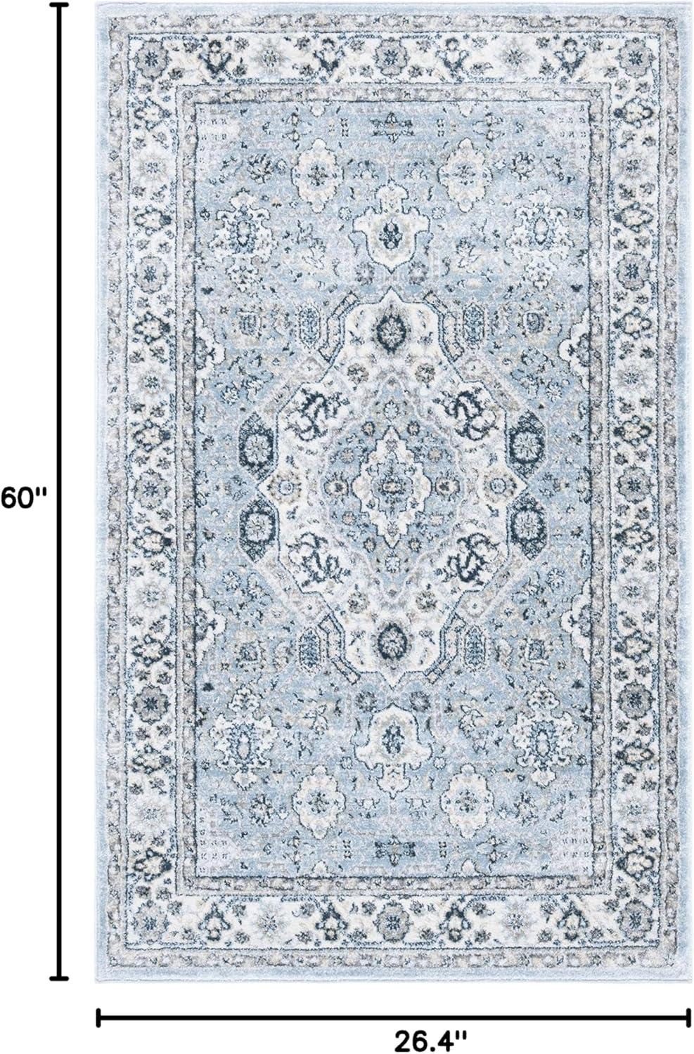 SAFAVIEH Isabella Collection ISA916M Blue / Creme Rug