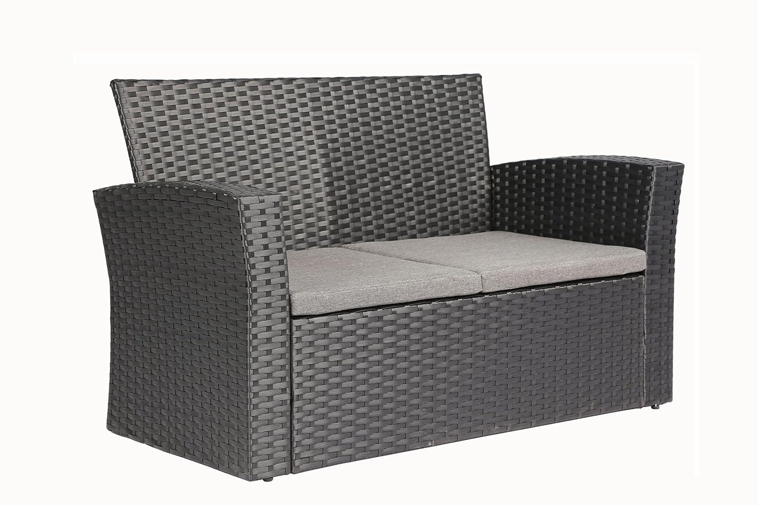 Baner Garden Complete Patio 4 Piece Rattan Wicker Conversation Set