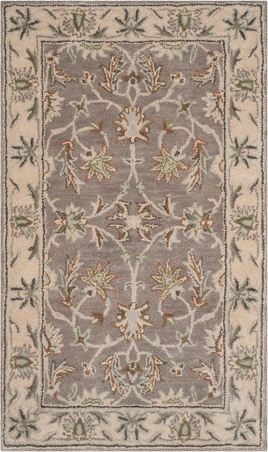 Heritage HG863 Hand Tufted Area Rug - Grey/Beige - 6'x6' - Safavieh.