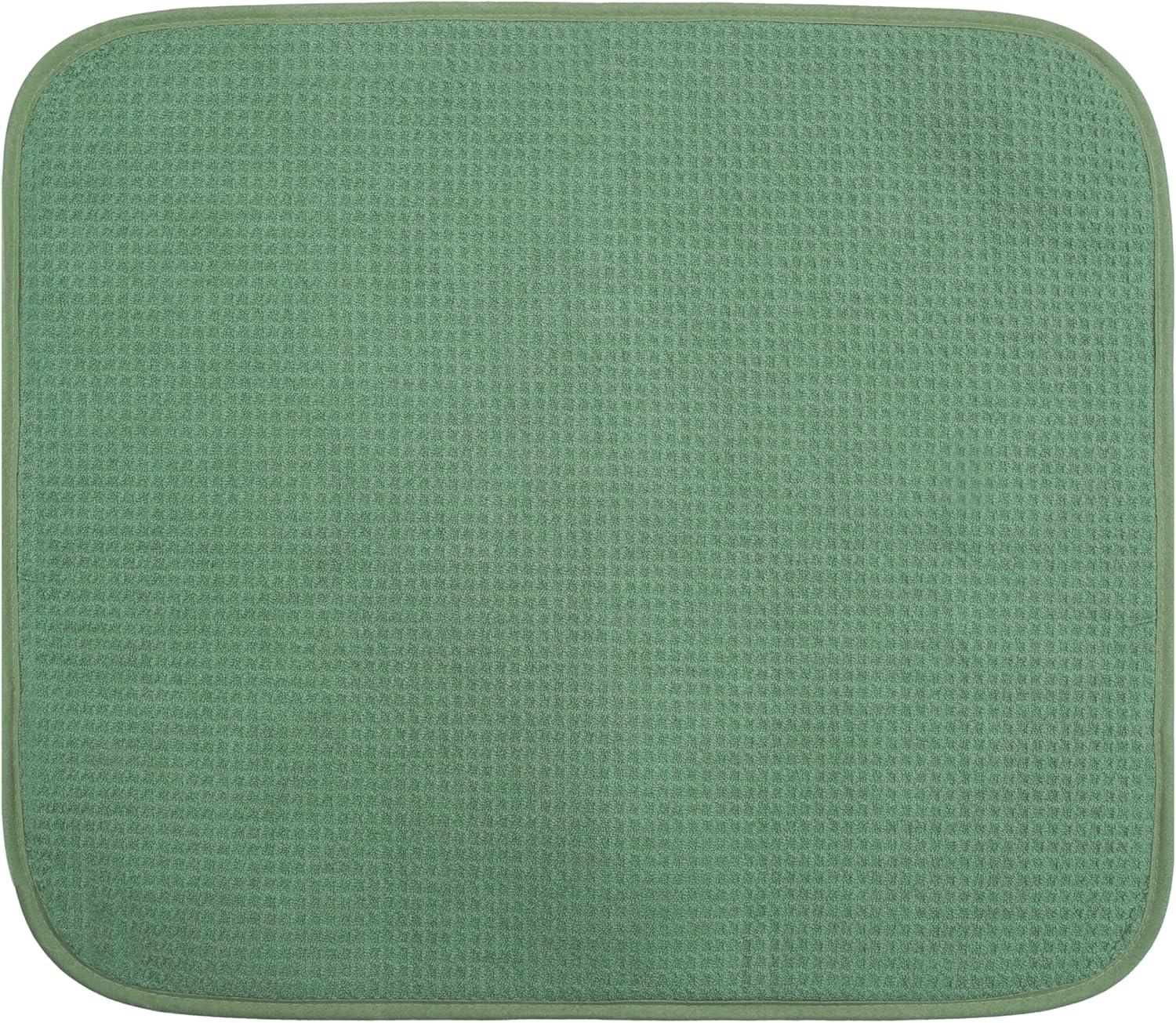 OGGI Absorbent, Reversible Microfiber Dish Drying Mat for Kitchen, Dish Drying Pad, 16 Inch x 18 Inch, Large, Sage