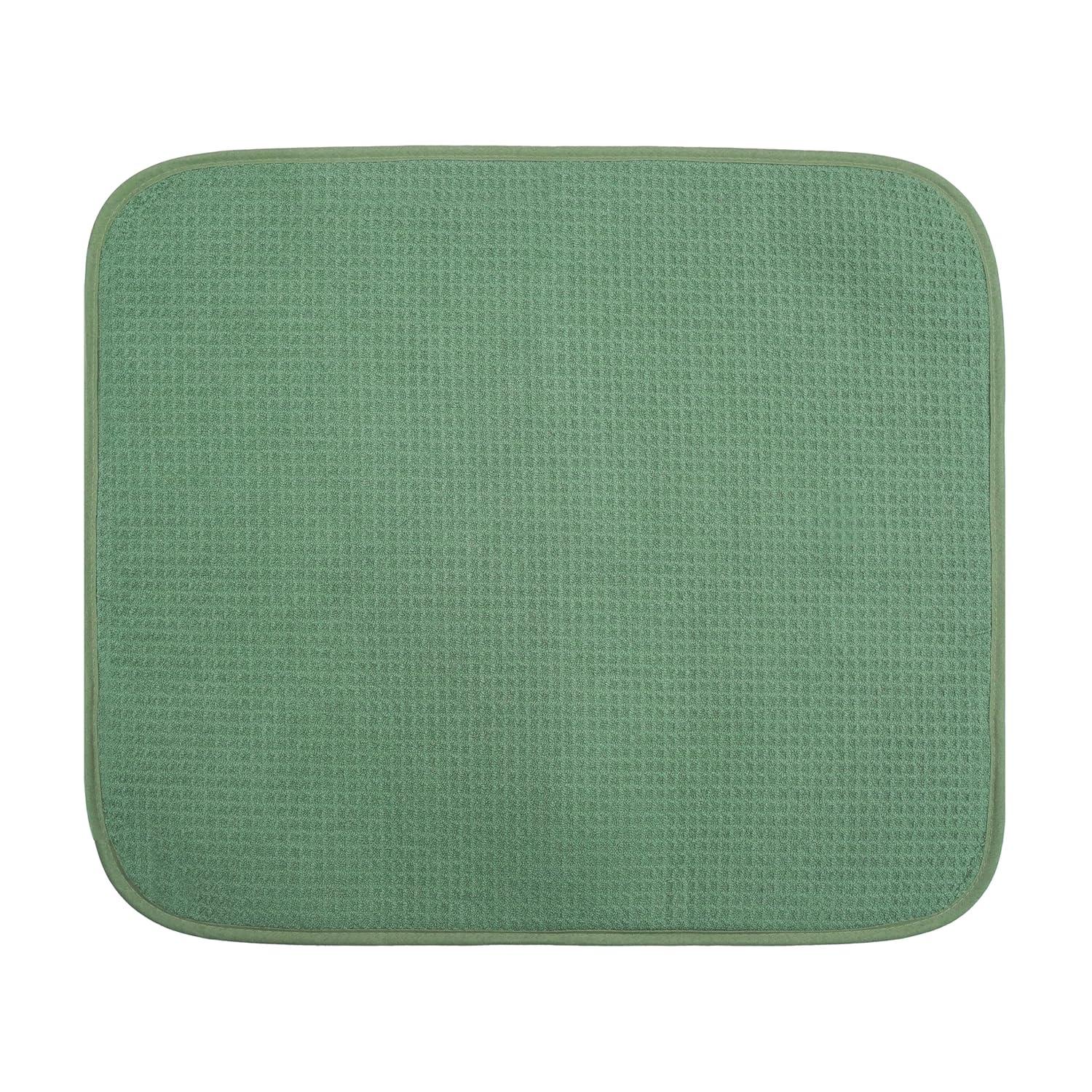 OGGI Absorbent, Reversible Microfiber Dish Drying Mat for Kitchen, Dish Drying Pad, 16 Inch x 18 Inch, Large, Sage