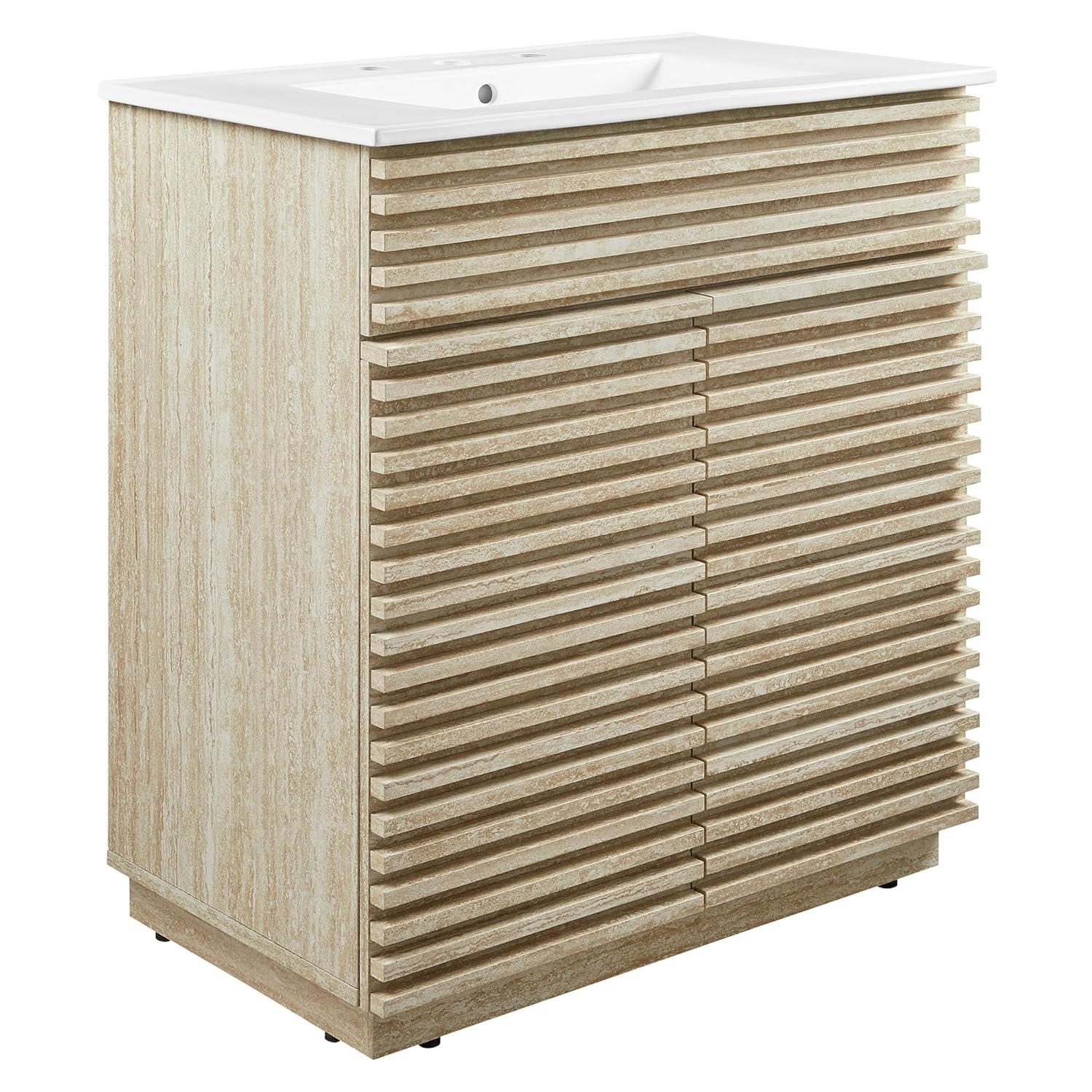 Modway Render 30" Bathroom Vanity With Sink In White
