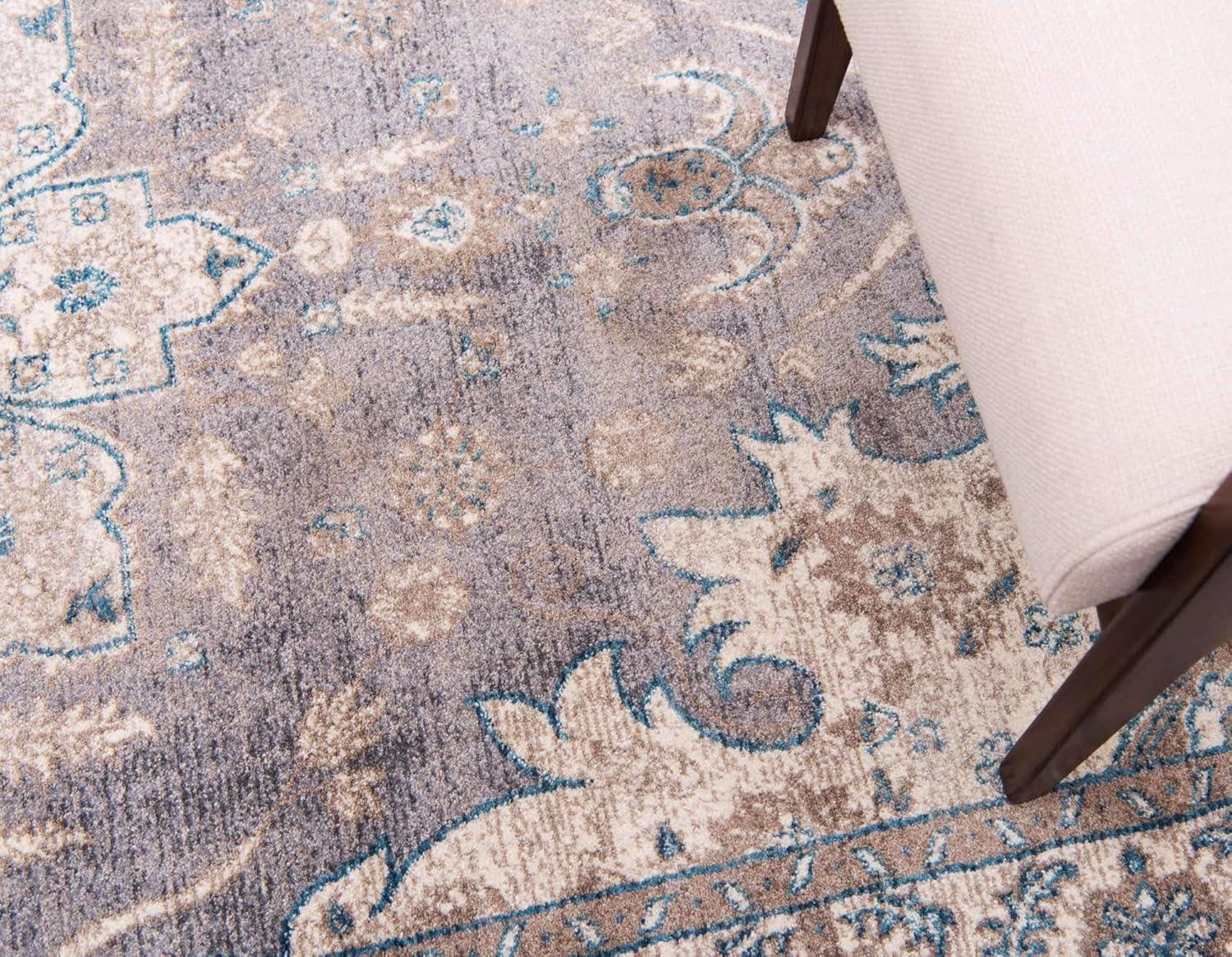 Unique Loom 7' 1 x 10' 0 Gray Salzburg Altstadt Area Rug