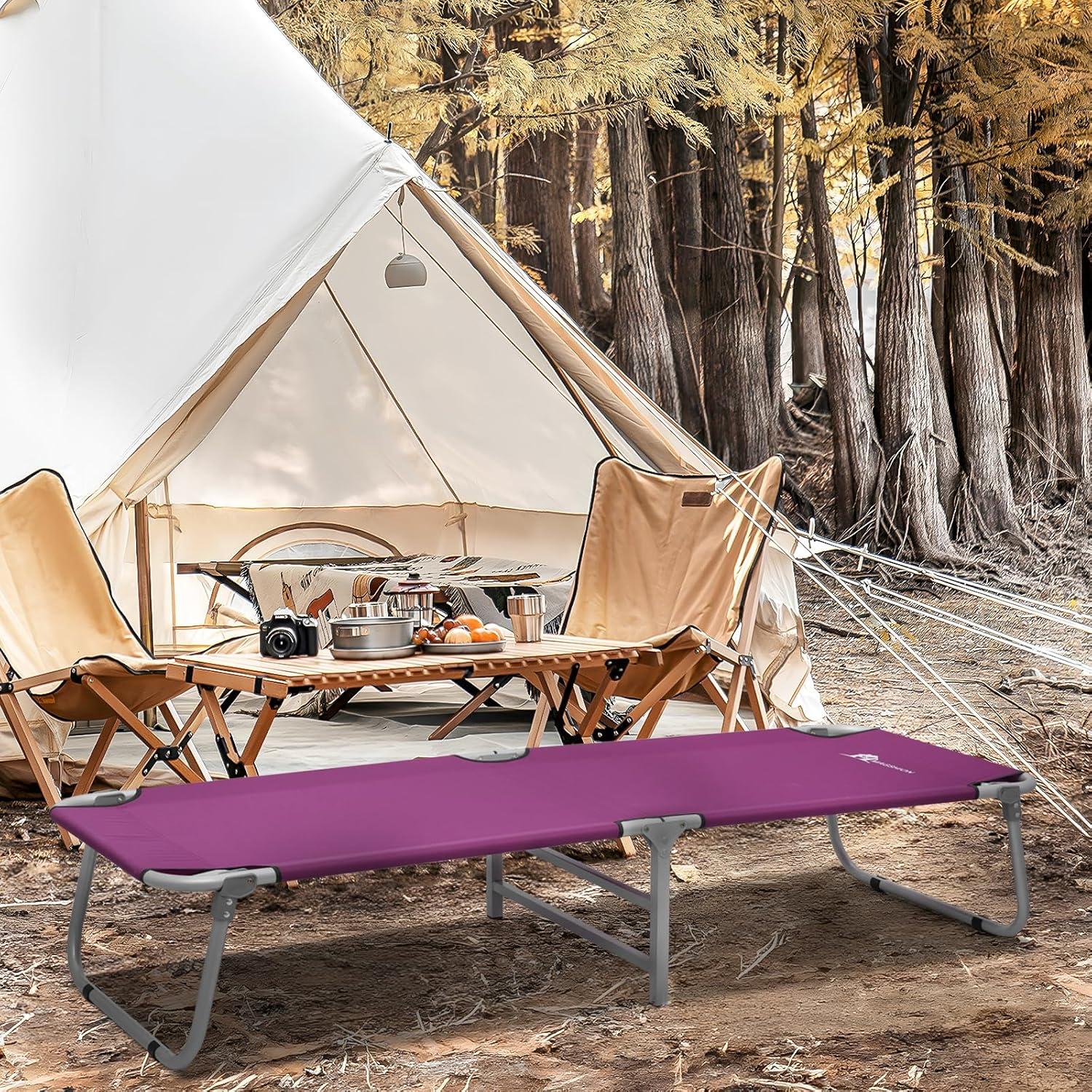 Magshion Portable Military Fold Up Camping Bed Cot + Free Storage Bag Camo