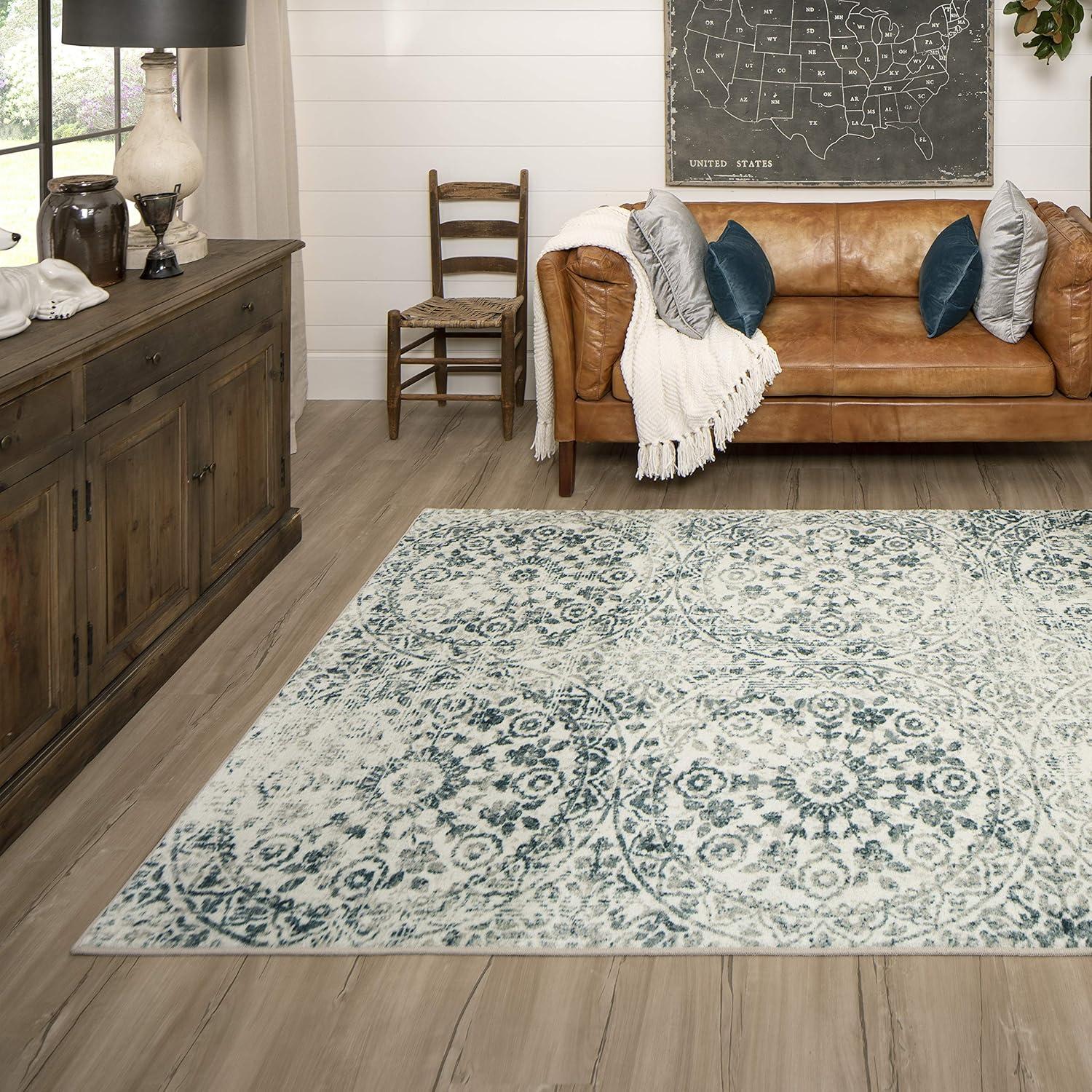 Mohawk Home Navy Juniper Area Rug (2'6"x4'2") (Z0477 A405 030050 EC)