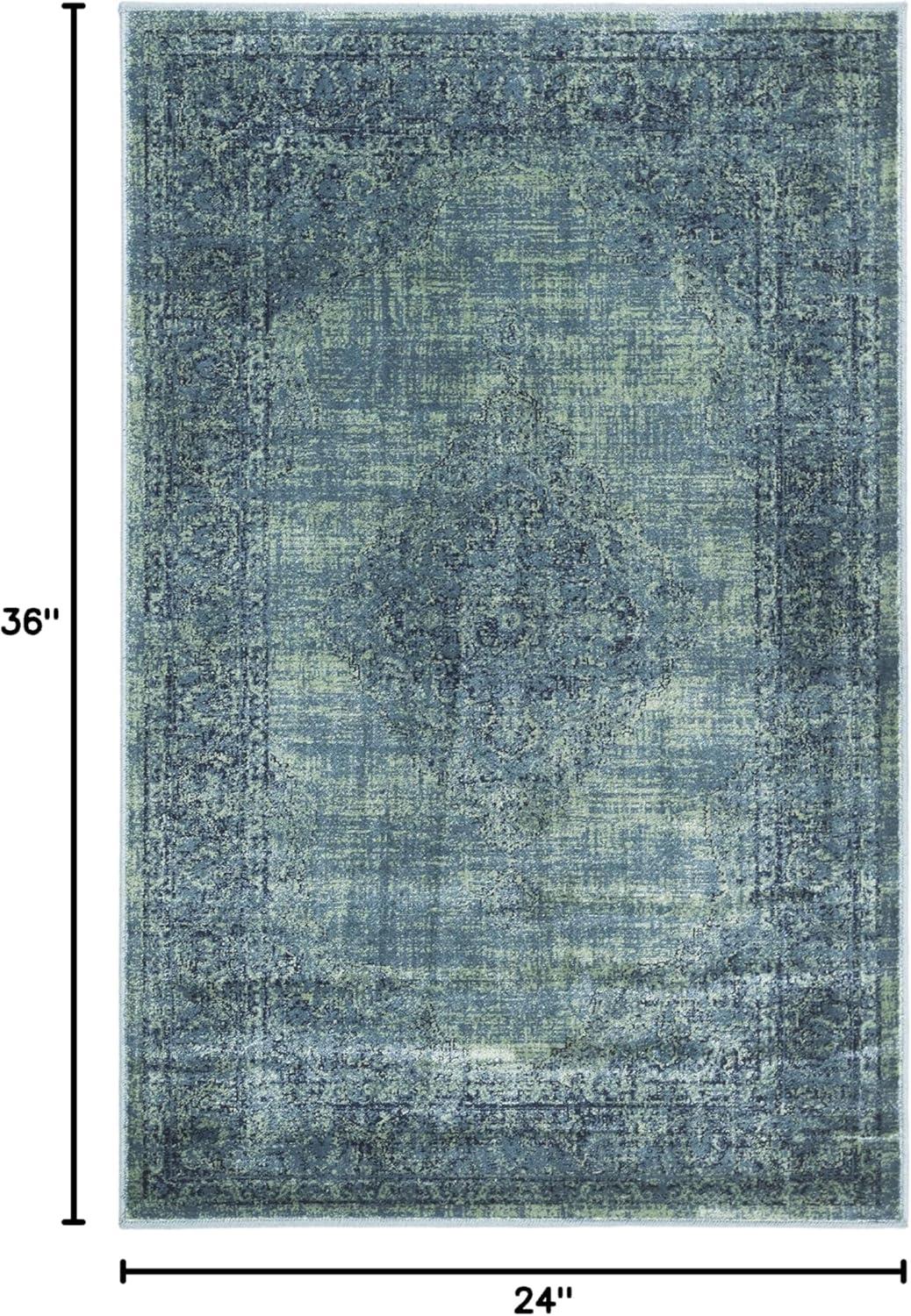 SAFAVIEH Vintage Kynaston Traditional Area Rug, Turquoise/Multi, 2' x 3'