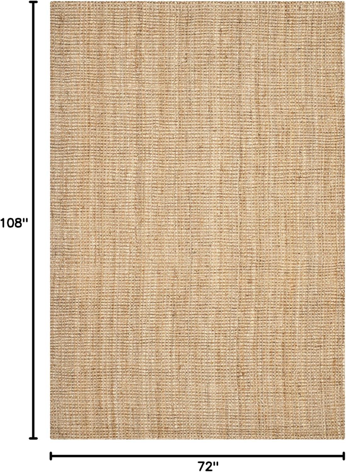 SAFAVIEH Natural Fiber Delmar Braided Jute Area Rug, Natural, 6' x 9'
