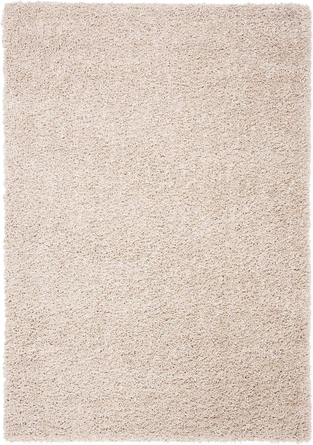 August Shag AUG200 Power Loomed Indoor Area Rug - Beige - 5'3"x7'6" - Safavieh