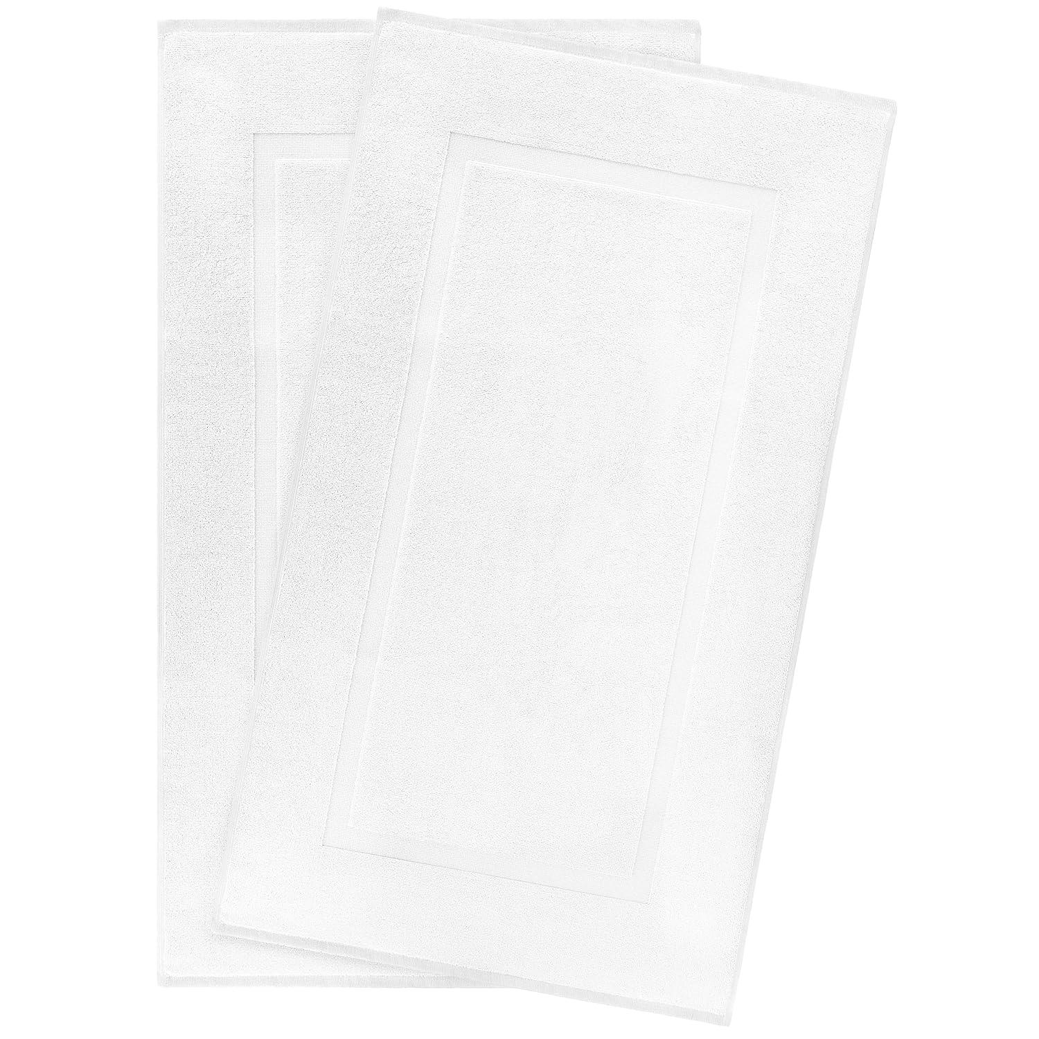 Ebern Designs 100% Cotton Bathmats for Bathroom, 2 Pack Soft Absorbent 20x34 inches Quick Drying Floor Mats