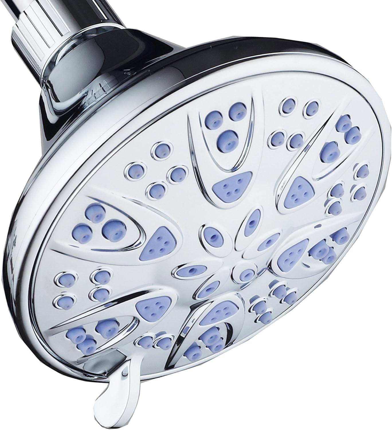 Chrome Antimicrobial 6-Setting High-Pressure Shower Head