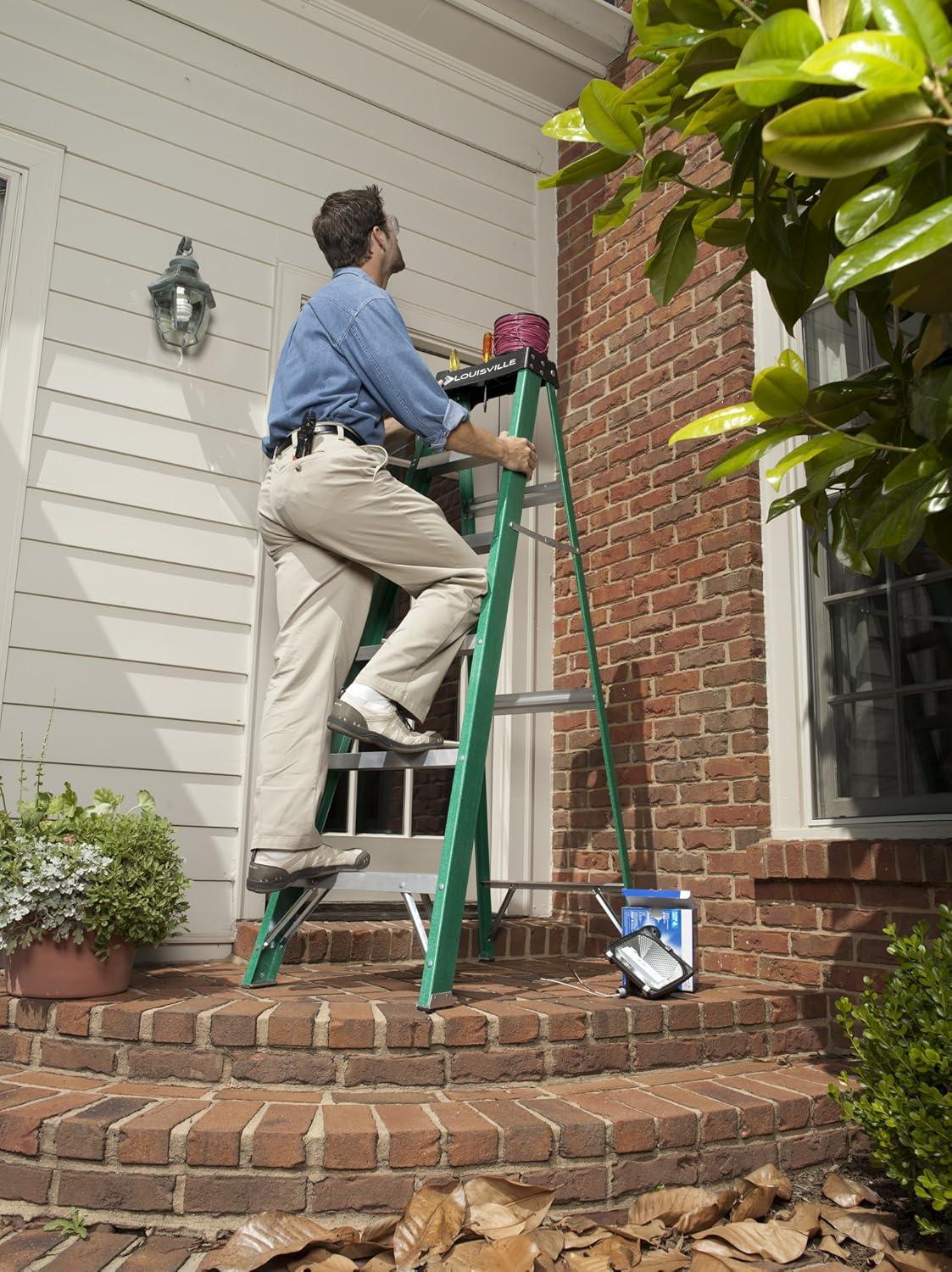 Louisville Ladder 4 ft. Fiberglass Step Ladder with 225 lbs. Load Capacity Type 2 Duty Rating