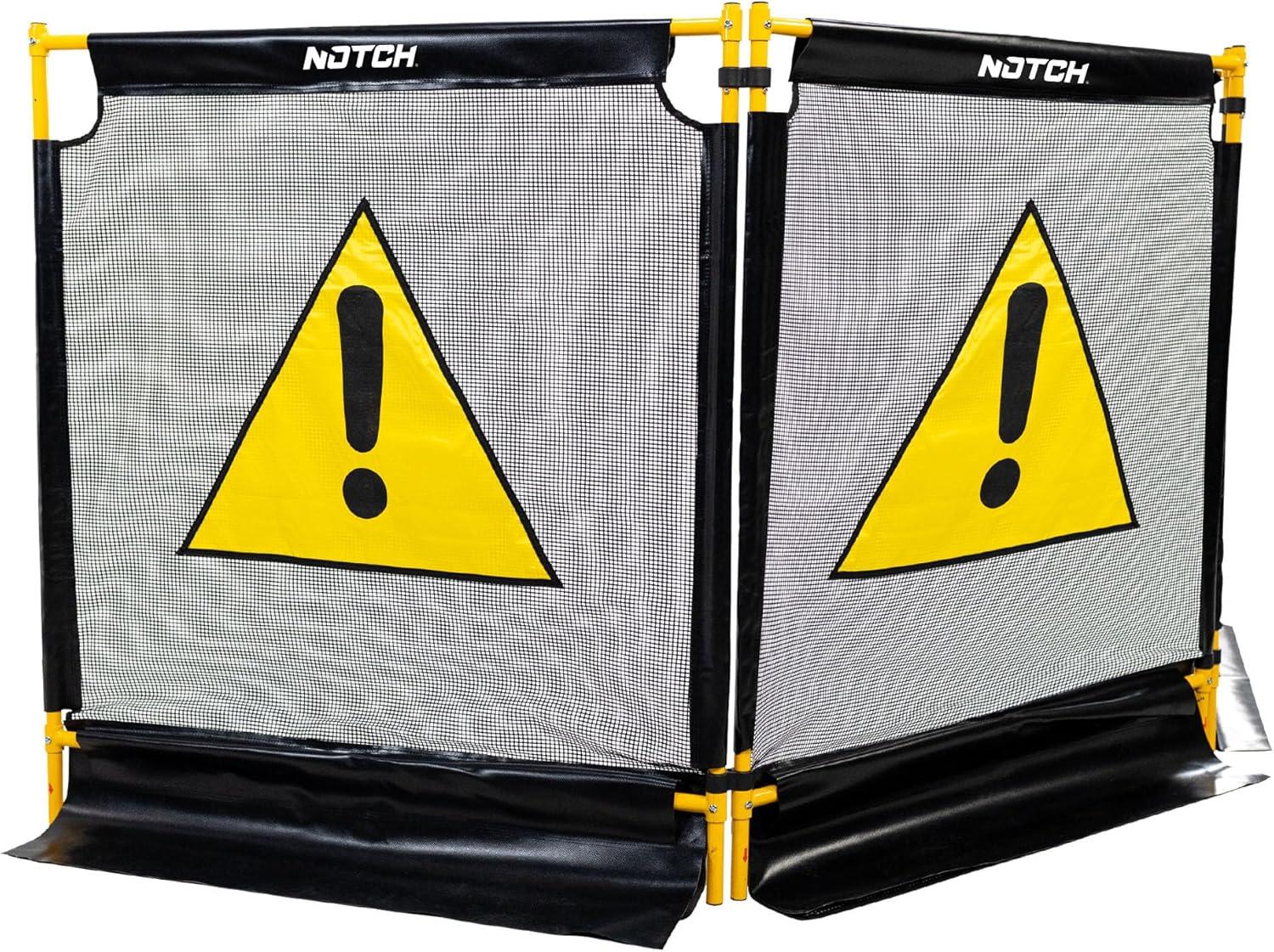 Notch Tri Guard II Heavy-Duty Nylon Coated Durable 3-Section Debris Containment Mesh Barrier for Controlling Chips when Grinding Stumps and Chipping Brush (Total Dimensions: 121” wide x 45.5” high)