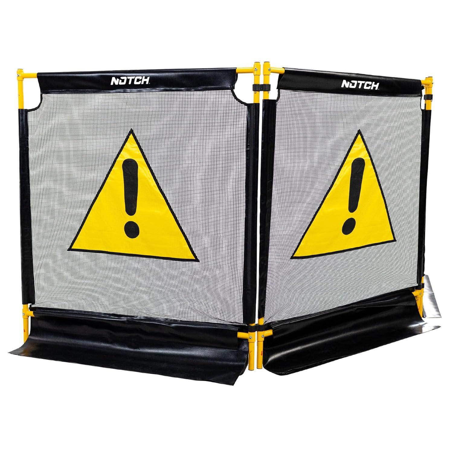 Notch Tri Guard II Heavy-Duty Nylon Coated Durable 3-Section Debris Containment Mesh Barrier for Controlling Chips when Grinding Stumps and Chipping Brush (Total Dimensions: 121” wide x 45.5” high)