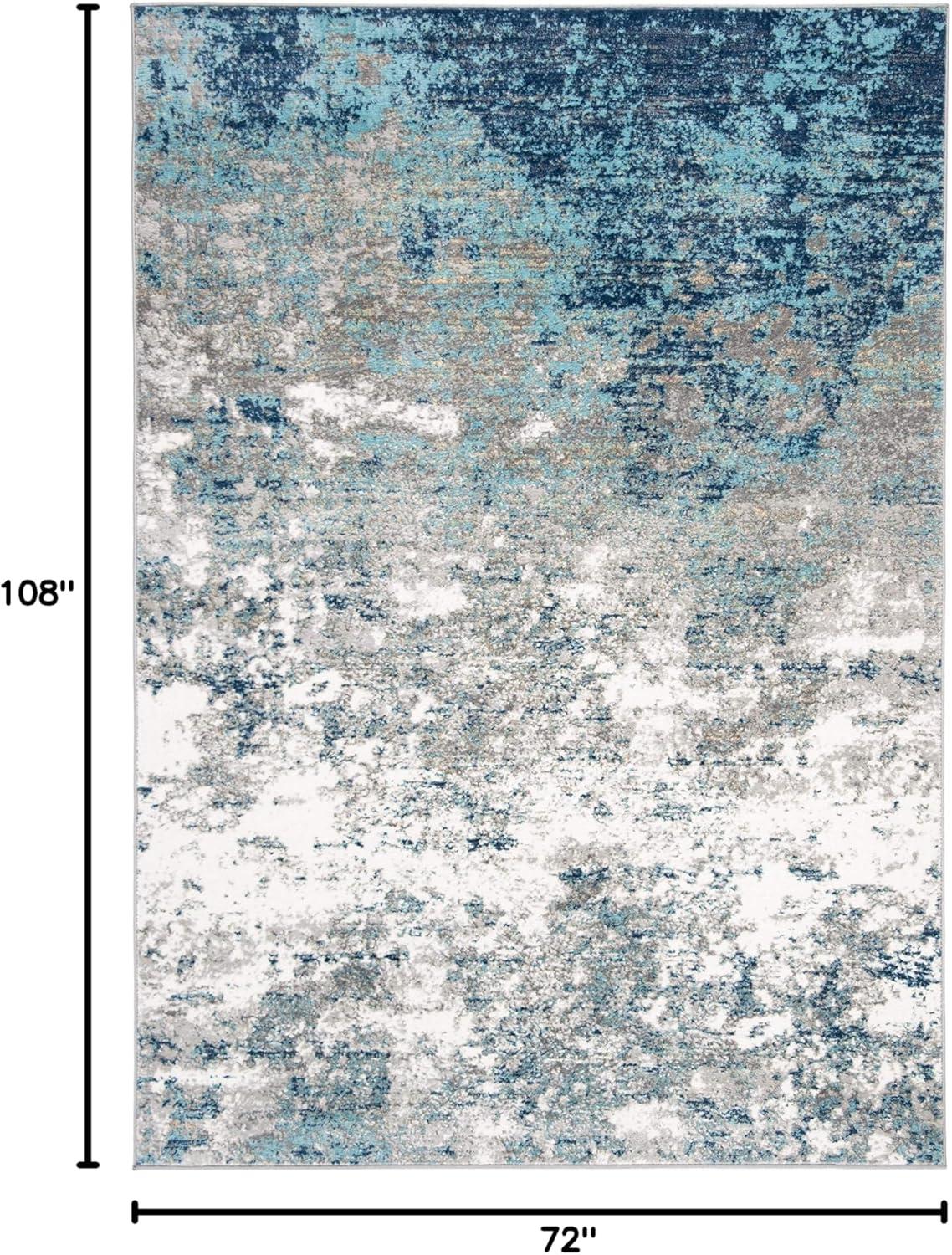 SAFAVIEH Jasper Brandt Abstract Overdyed Area Rug, Grey/Blue, 6' x 9'