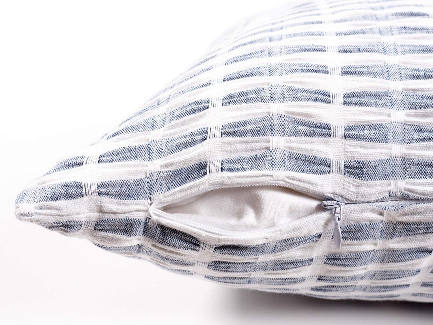 KAF Home Pleated Please Striped Cotton Pillow Cover (Set of 2)