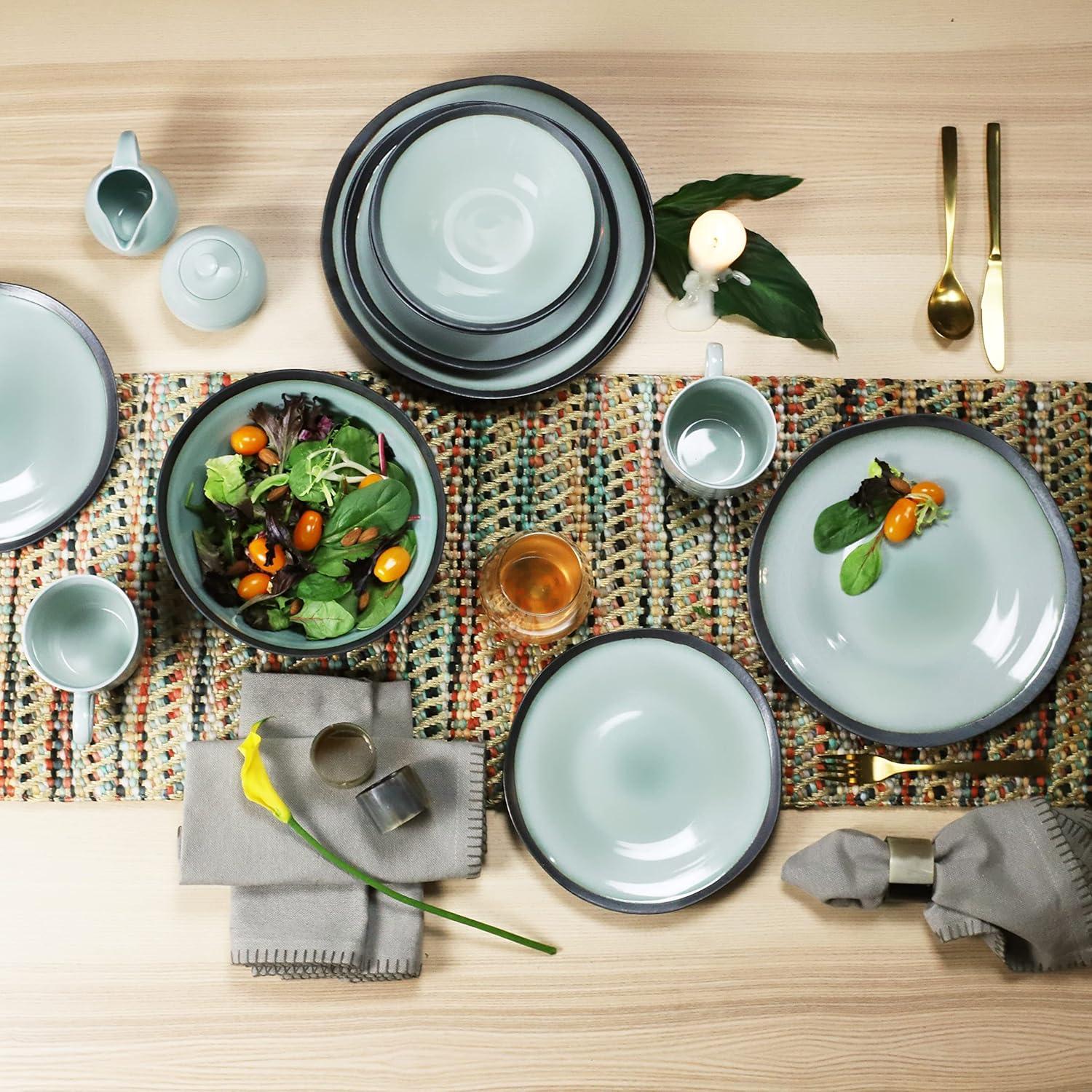 Diana 16 Piece Coastal Porcelain Dinnerware Set